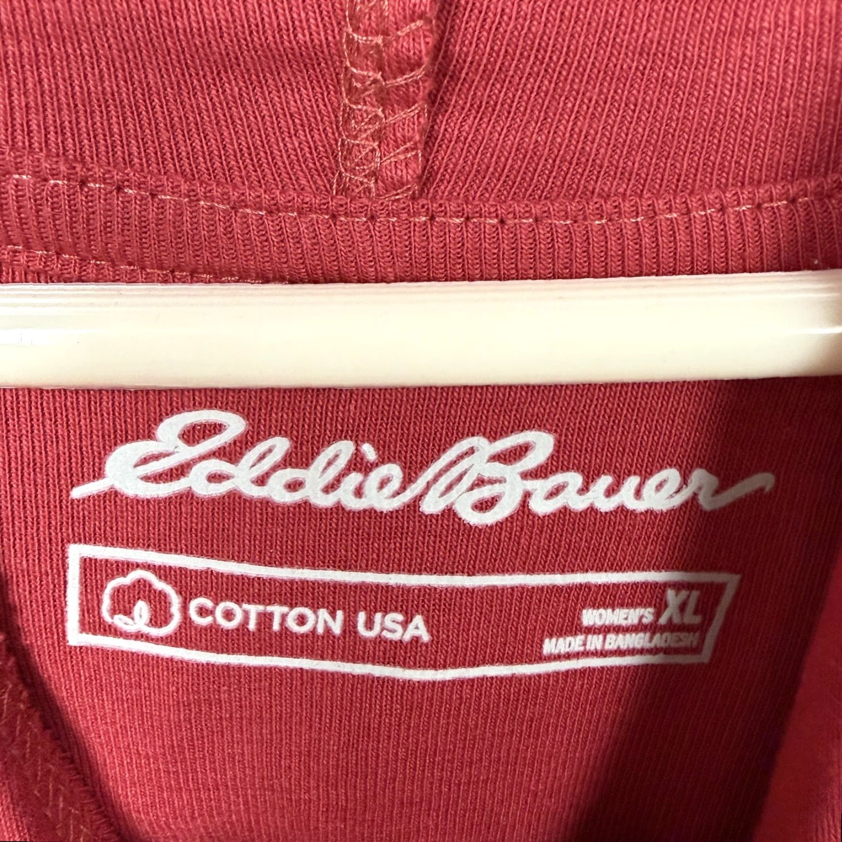 Eddie Bauer VINTAGE? No. Eddie Bauer Hoodie Womens XL Red Striped Pullover Preppy Cabincore Granola Girl Size XL / US 12-14 / IT 48-50 - 7 Thumbnail