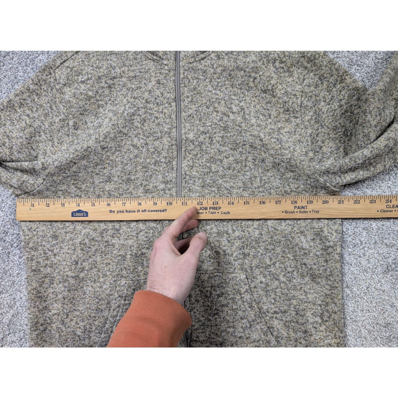 Old Navy Old Navy Full Zip Sweater Mens Large Oatmeal Heather Grandpacore Layering Cozy Size L / US 10 / IT 46 - 3 Thumbnail