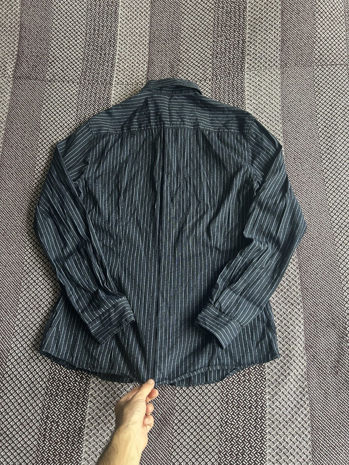 Versace Jeans Couture Versace Jeans Couture vintage Shirt Mens Striped Luxury Rare Size US XL / EU 56 / 4 - 10 Thumbnail