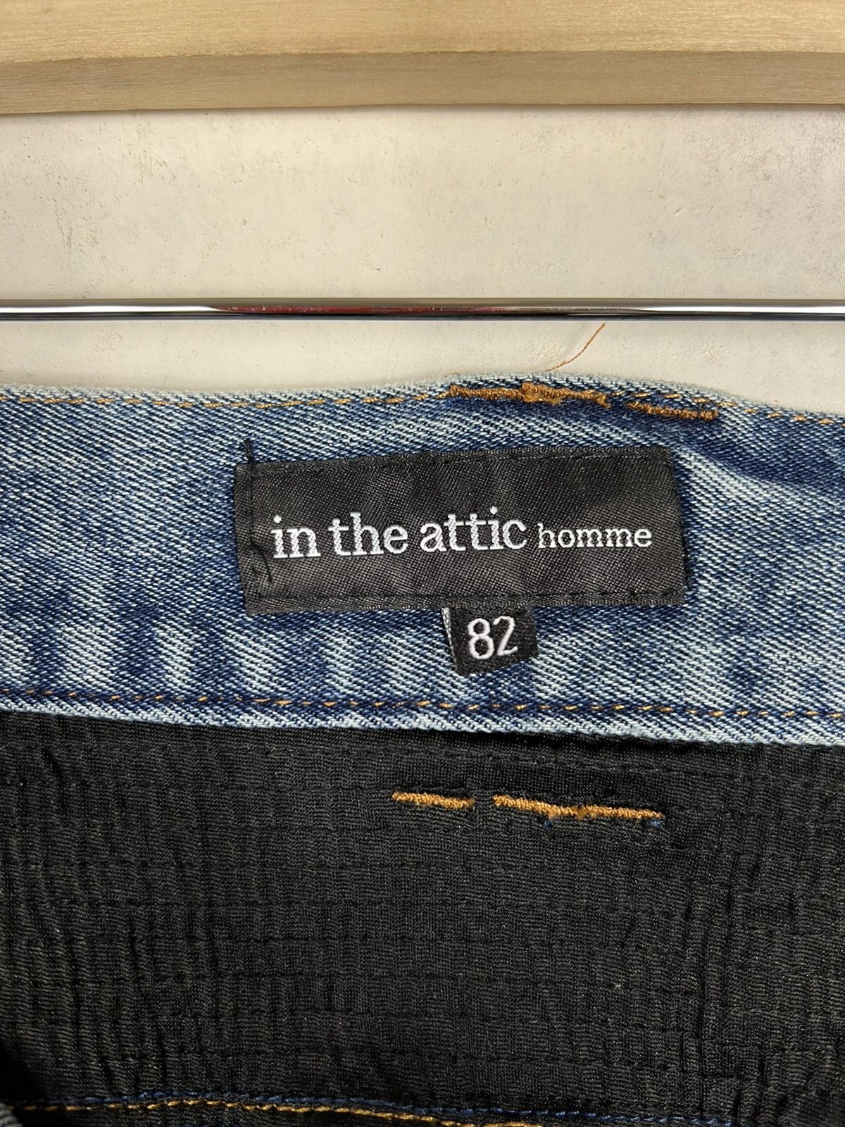 In The Attic 🔥 IN THE ATTIC BIKER MOTO DYED BROKEN DENIM SLIM FIT Size US 36 / EU 52 - 12 Thumbnail