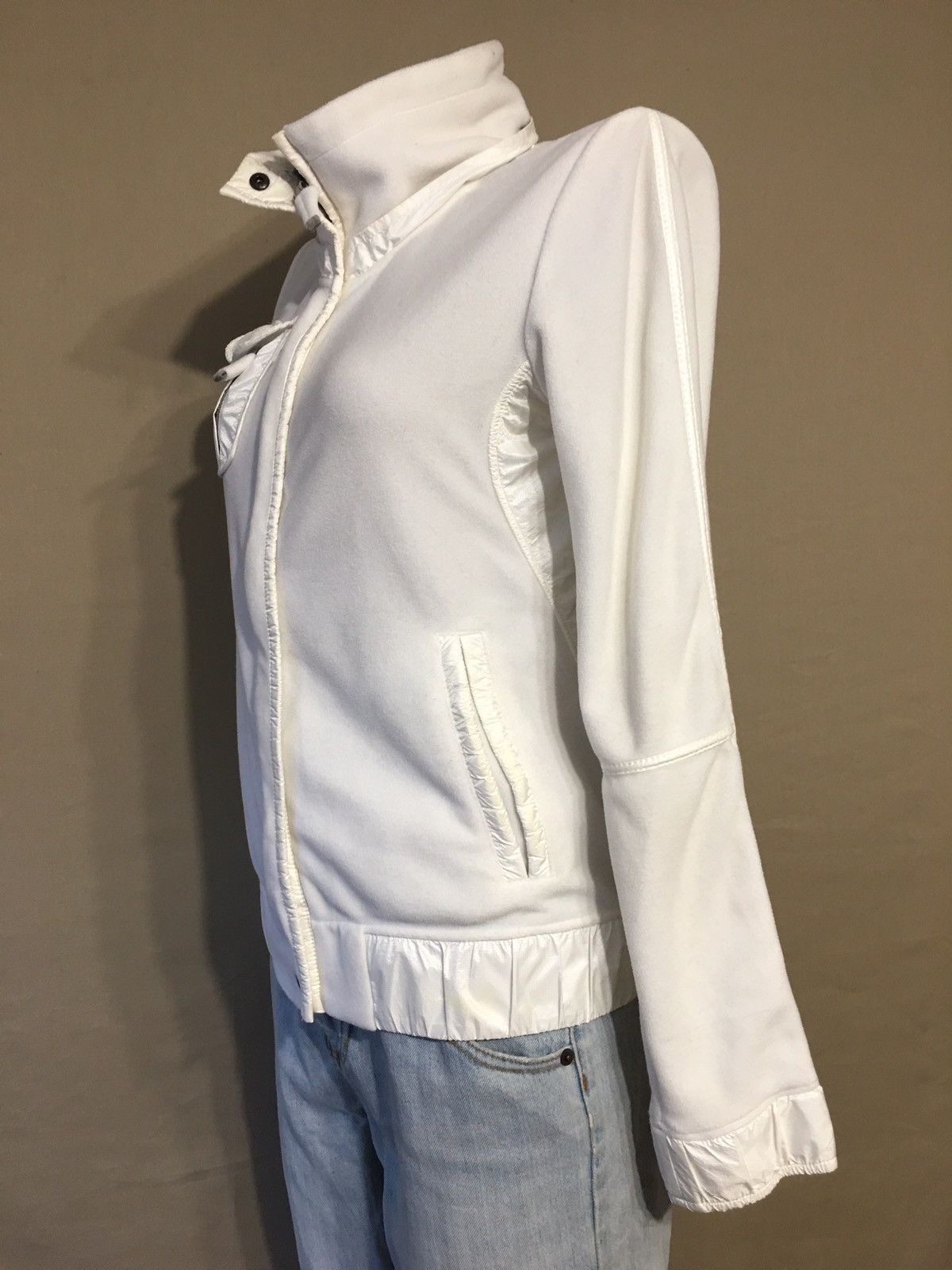 Frauenschuh FRAUENSCHUH White Fleece Zip Hooded Jacket Womens Size S / US 4 / IT 40 - 2 Thumbnail