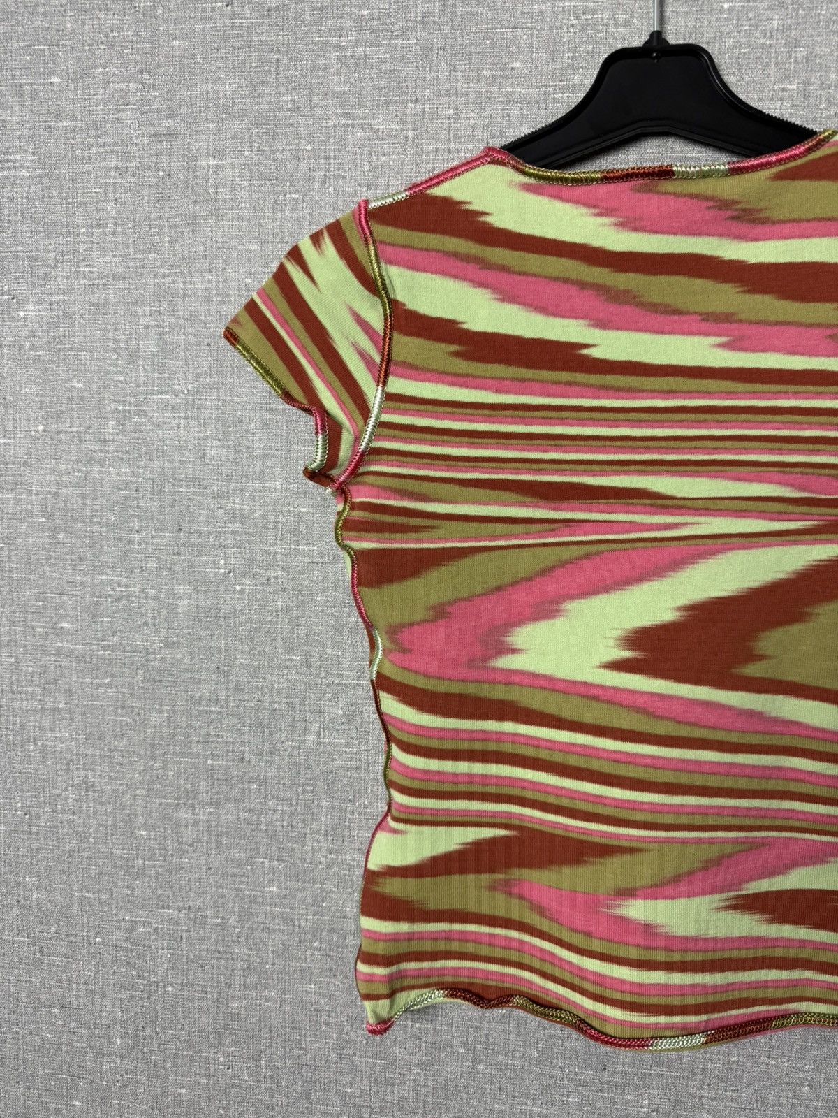 Missoni Missoni Multicolor Wave Stripe Knit Top Ribbed Fitted Tee Size XS / US 0-2 / IT 36-38 - 7 Thumbnail