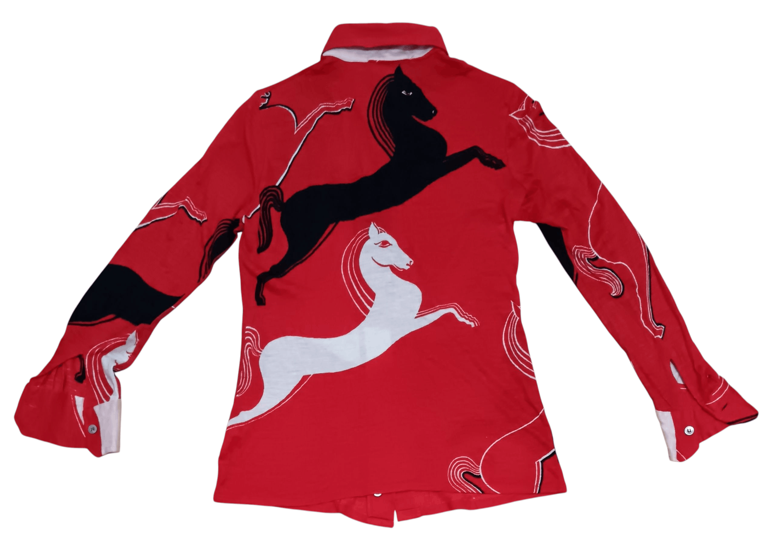 Toyo Enterprises GERME JURESSE HORSES PRINTED SHIRT Size XS / US 0-2 / IT 36-38 - 5 Thumbnail