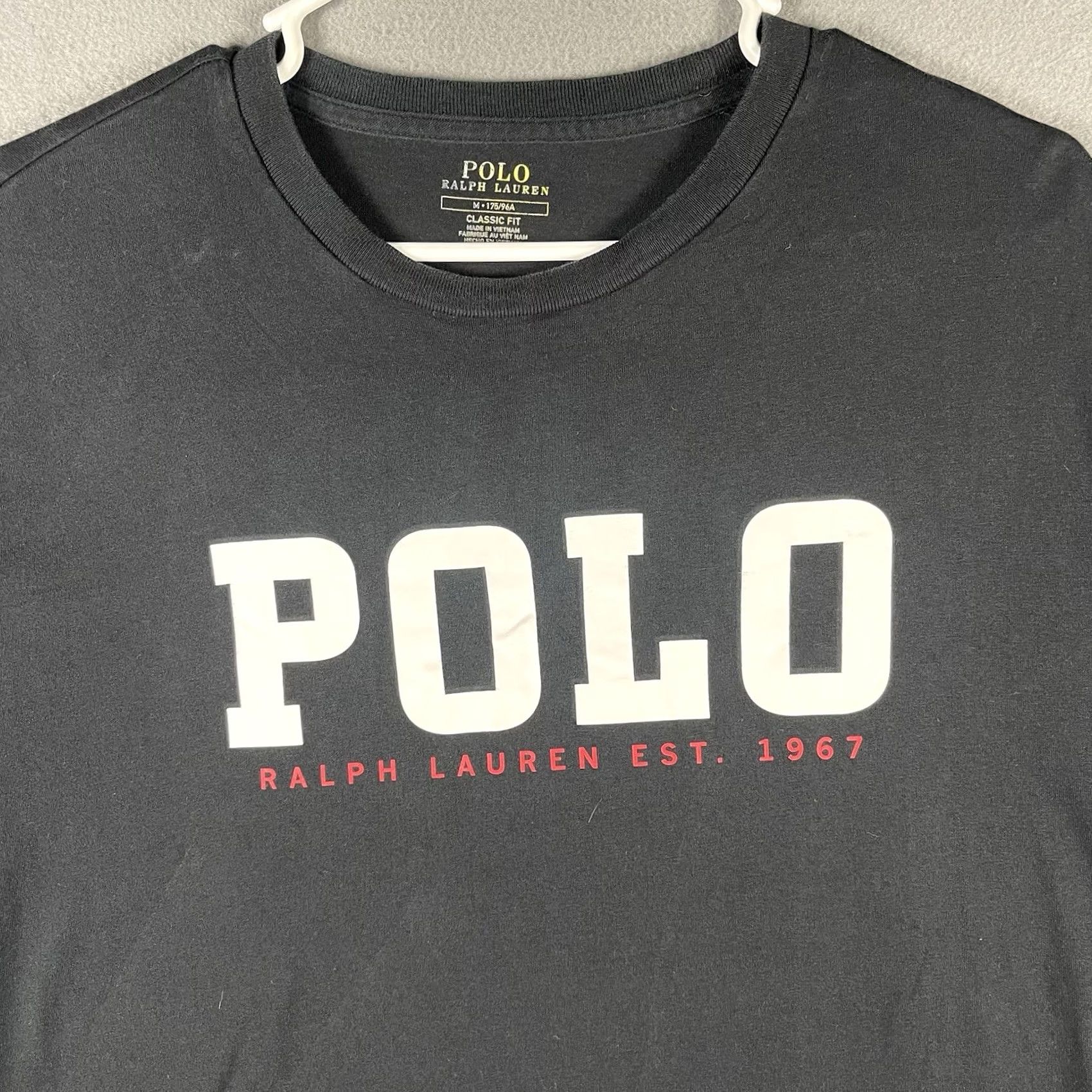Polo Ralph Lauren Polo Ralph Lauren Shirt M Black EST 1967 S/S Preppy 90s Mens Shirt Size US M / EU 48-50 / 2 - 2 Thumbnail
