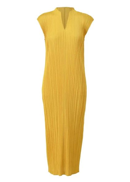 Issey Miyake Issey Miyake Yellow dress Size XXL / US 16-18 / IT 52-54 - 1 Thumbnail