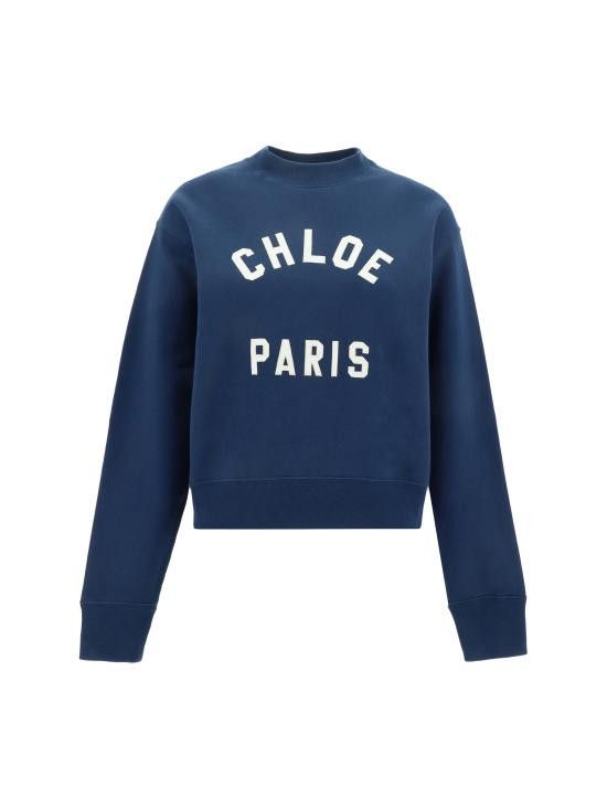Chloe CHLOE Women Hoodies CH24AJH12192 4C6 BLUE Size S / US 4 / IT 40 - 1 Thumbnail