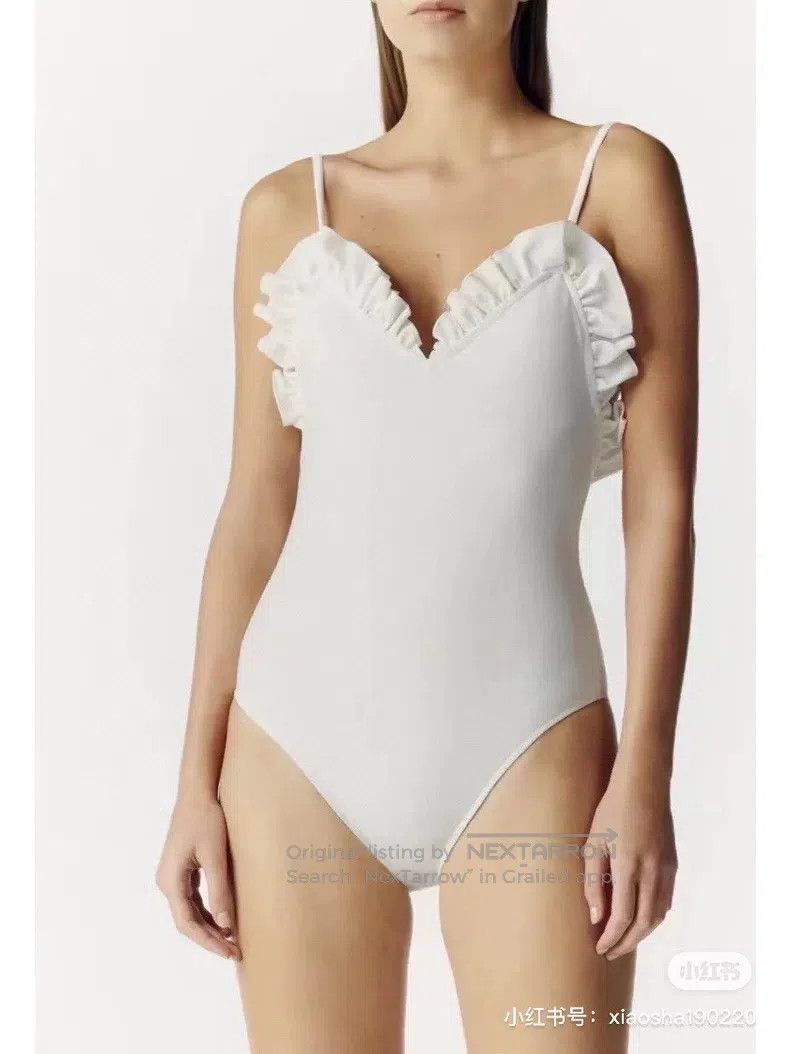 Chanel Chanel 23S white lace chain swimsuit Size 42" / US 20 - 7 Thumbnail