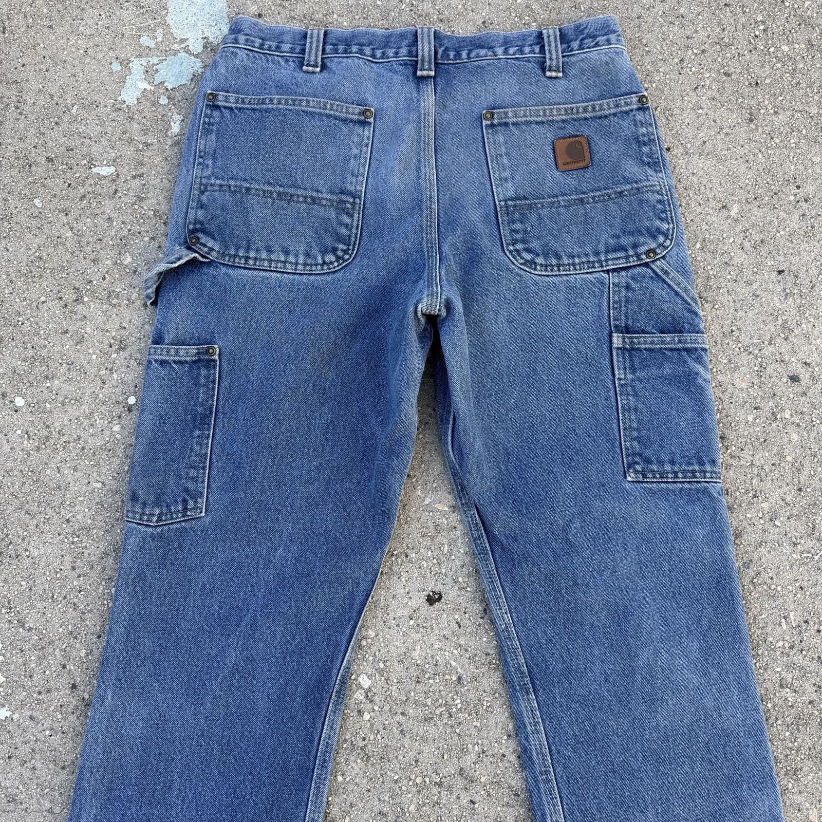 Carhartt × Essentials × Vintage Vintage Carhartt Faded Blue Denim Double Knees 32x30 Grunge Size US 32 / EU 48 - 5 Thumbnail