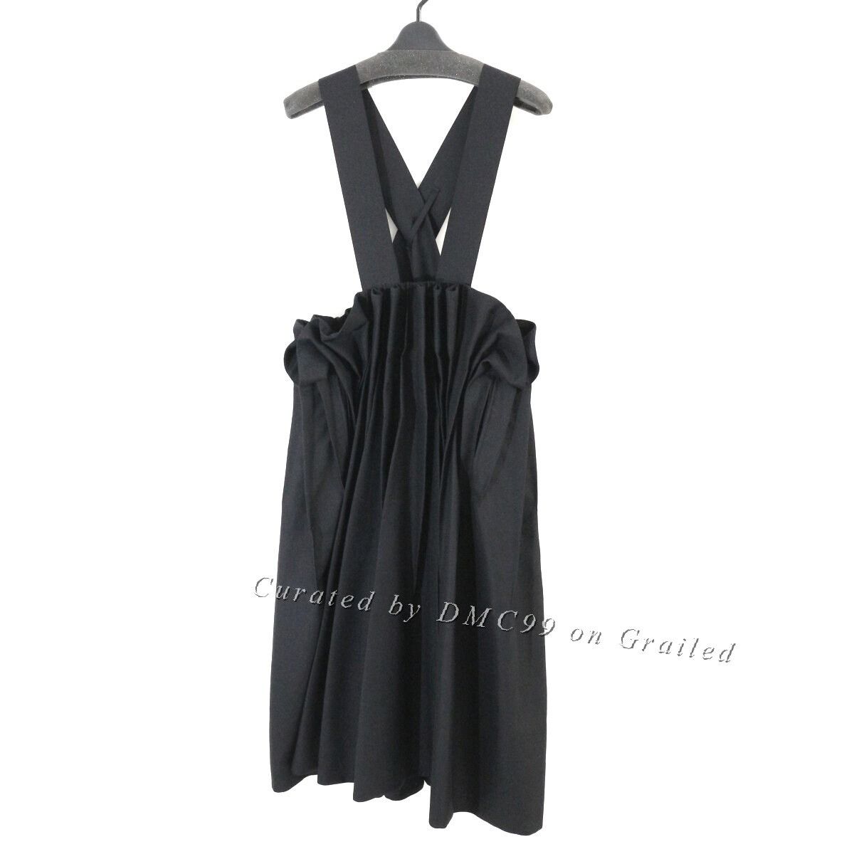 Noir Kei Ninomiya Wool Pinafore Dress in Black, Women's
