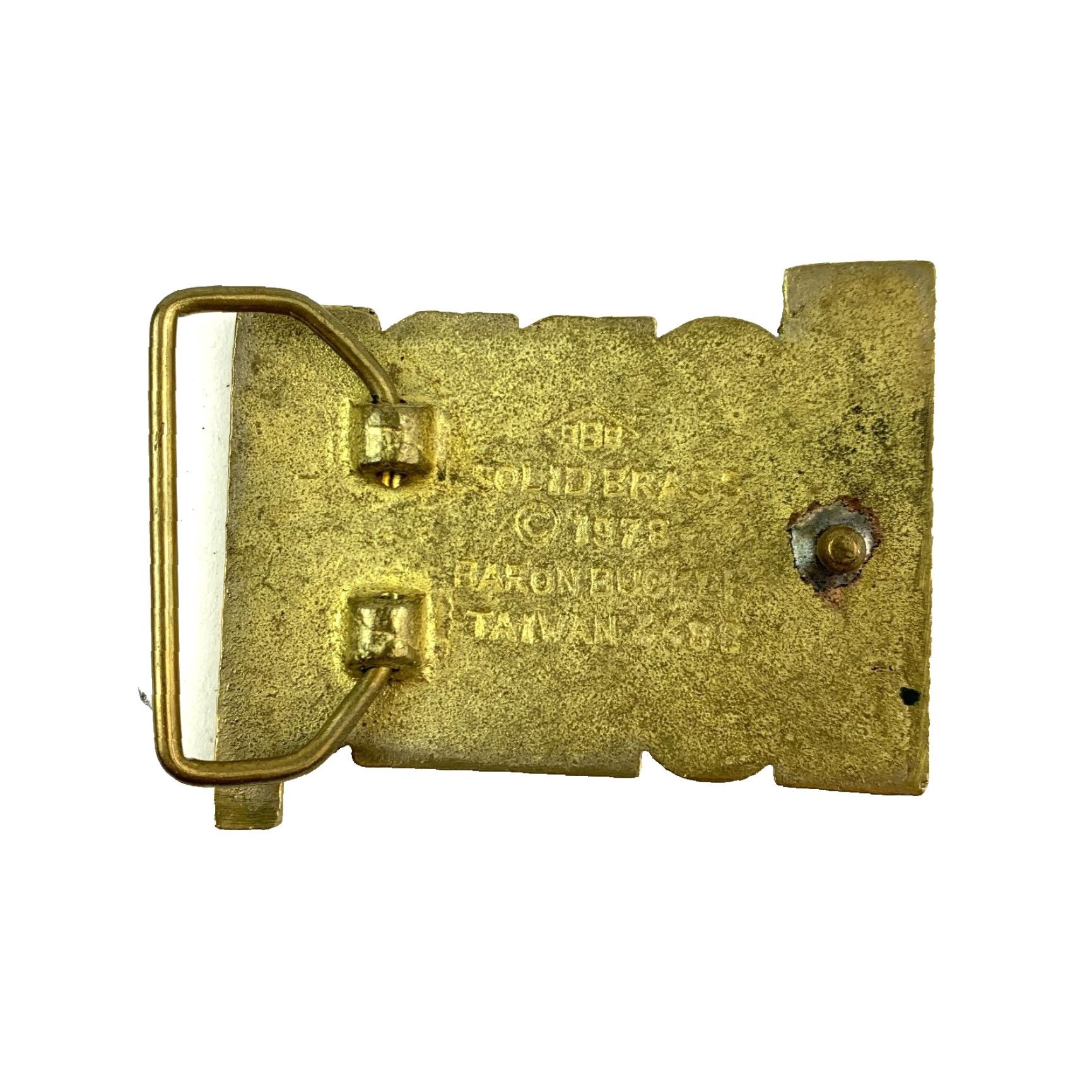 Vintage VINTAGE Kenny Baron Buckle 1978 Brass Belt Buckle Gold Adult Unisex Taiwan Bar on Buckle/Belt Size ONE SIZE - 4 Thumbnail