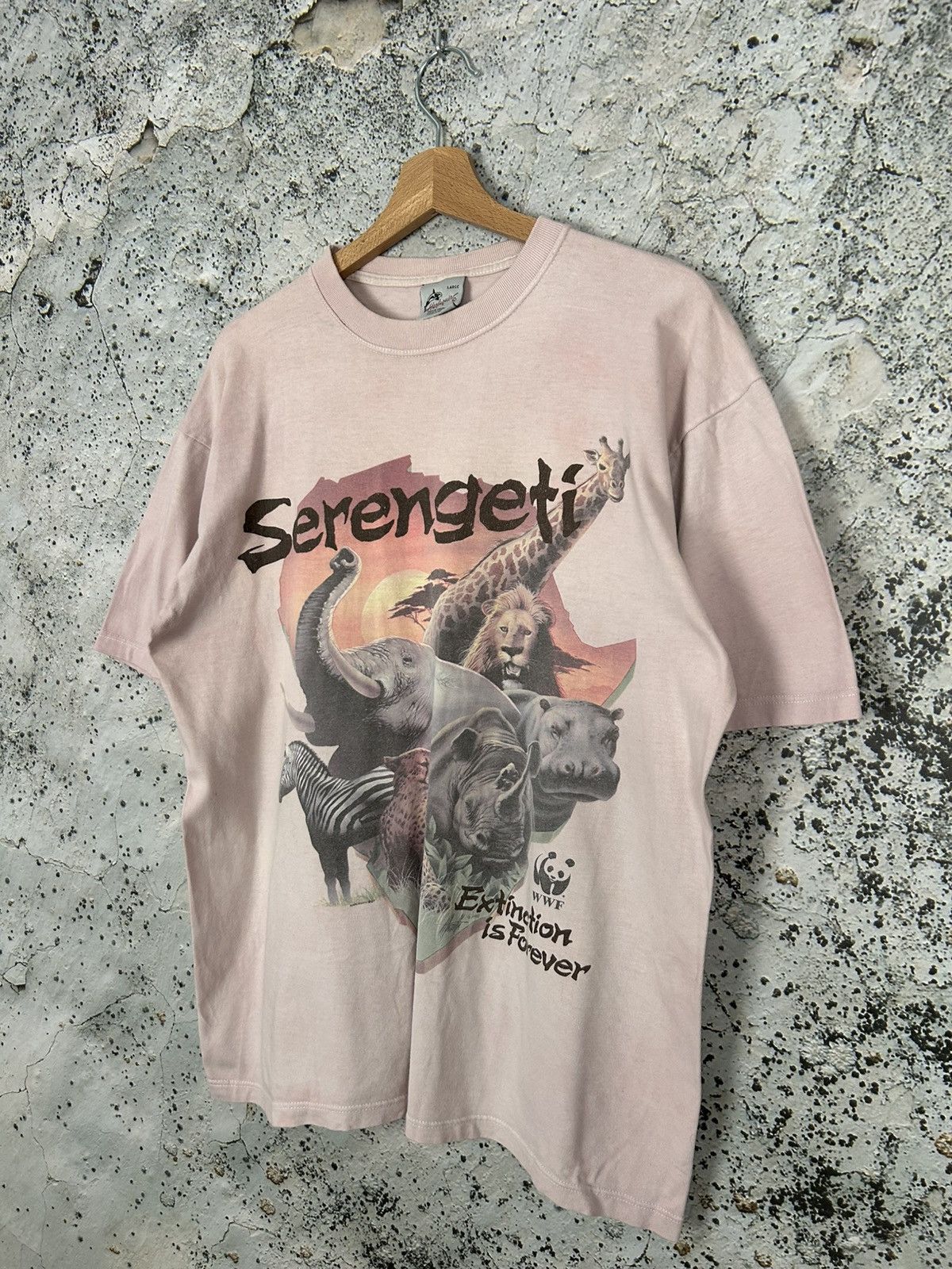 Vintage Vintage Serengeti WWF Animal Safari Graphic Tee 90s Baggy Size US L / EU 52-54 / 3 - 2 Thumbnail