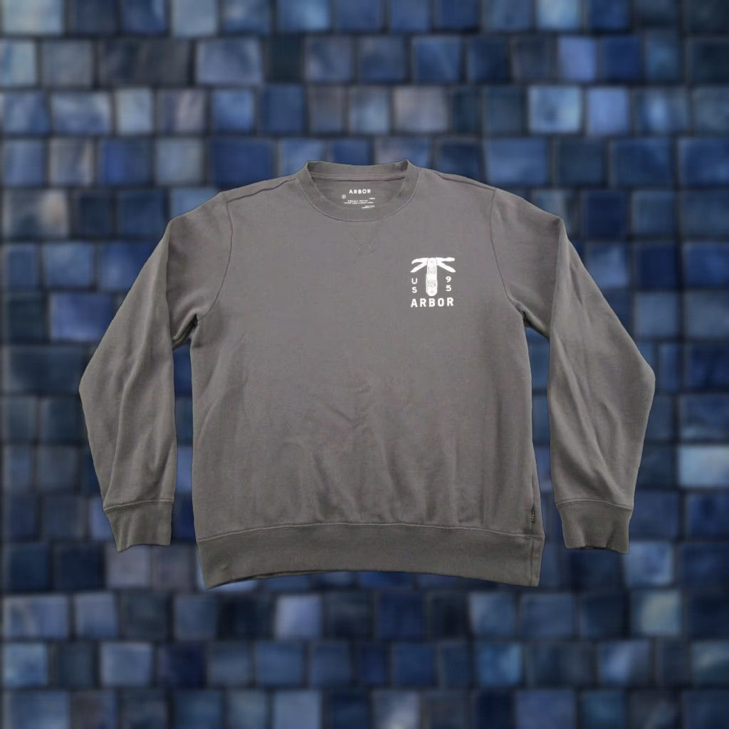 Vintage Arbor Sweatshirt Mens Size S Gray Fleece Cotton Blend Pocket Knife Snowboarding Winter Outdoor Skate Regular Pullover Crew Neck Long Sleeve Size US S / EU 44-46 / 1 - 1 Thumbnail