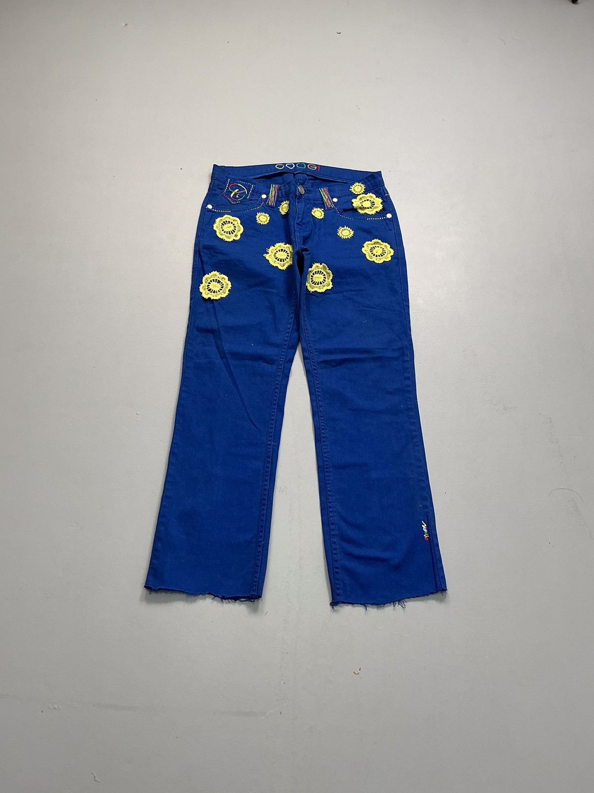Designer Vintage Y2K crazy embroidered denim Size US 34 / EU 50 - 1 Thumbnail