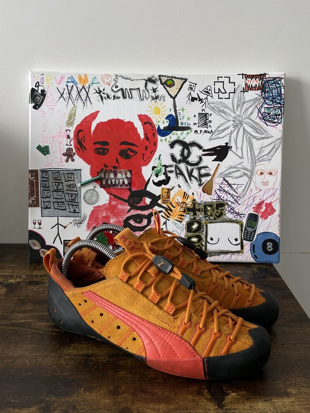 Puma Archive 00’s Puma Scrill Shoes Y2K Orange Japanese Style Size US 9 / IT 39 - 3 Thumbnail