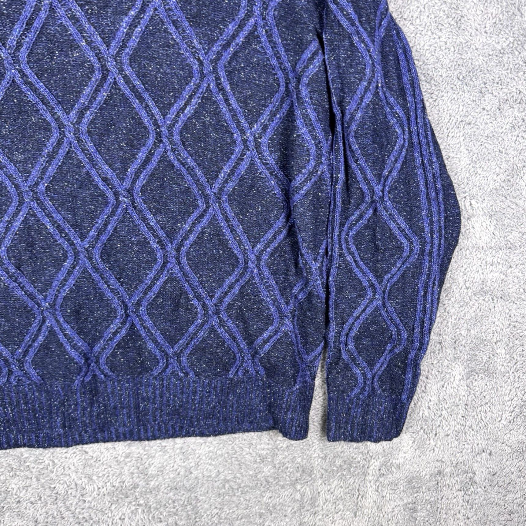 Tommy Bahama Tommy Bahama Sweater Mens S Diamond Drive Shawl Knit Pullover Wool Geometric Size US S / EU 44-46 / 1 - 3 Thumbnail