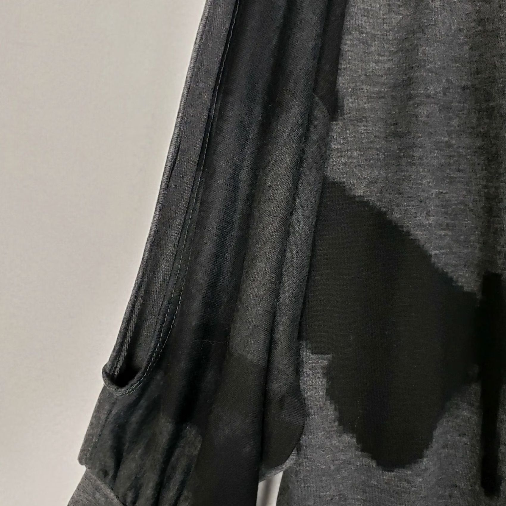 Vintage GO COUTURE Blouse Shirt Off the Shoulder Dolman TOP Womens M Gray NYOT Size M / US 6-8 / IT 42-44 - 6 Thumbnail