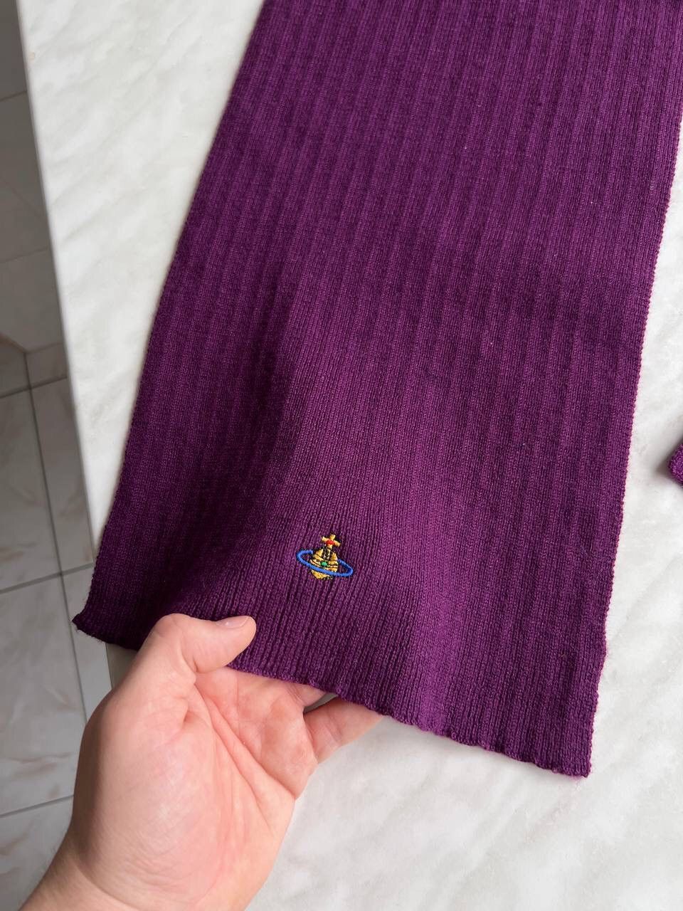 Vivienne Westwood Vivienne Westwood Scarf Muffler Neckwear Vintage Wool Purple Size ONE SIZE - 2 Thumbnail