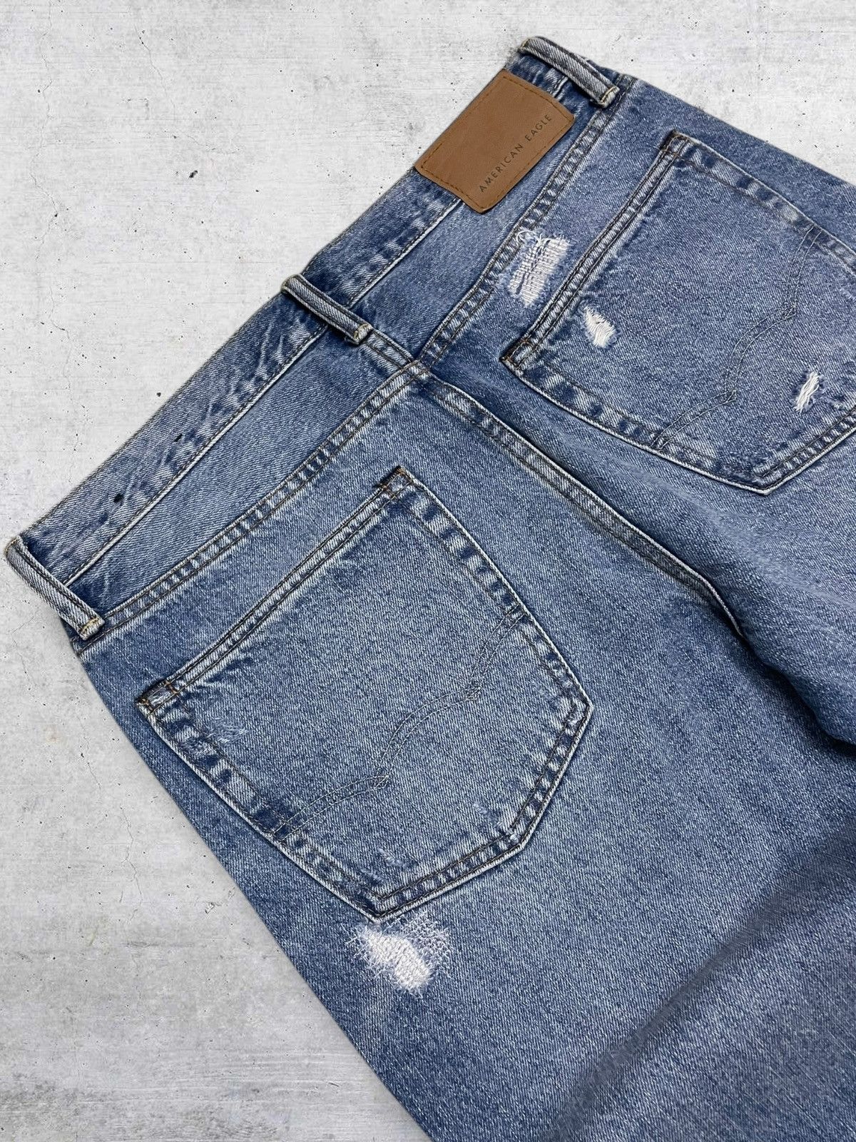 American Eagle Outfitters DESIGNER AMERICAN EAGLE X KEITH HEARING PATCHWORK BORO DENIM Size US 32 / EU 48 - 12 Thumbnail