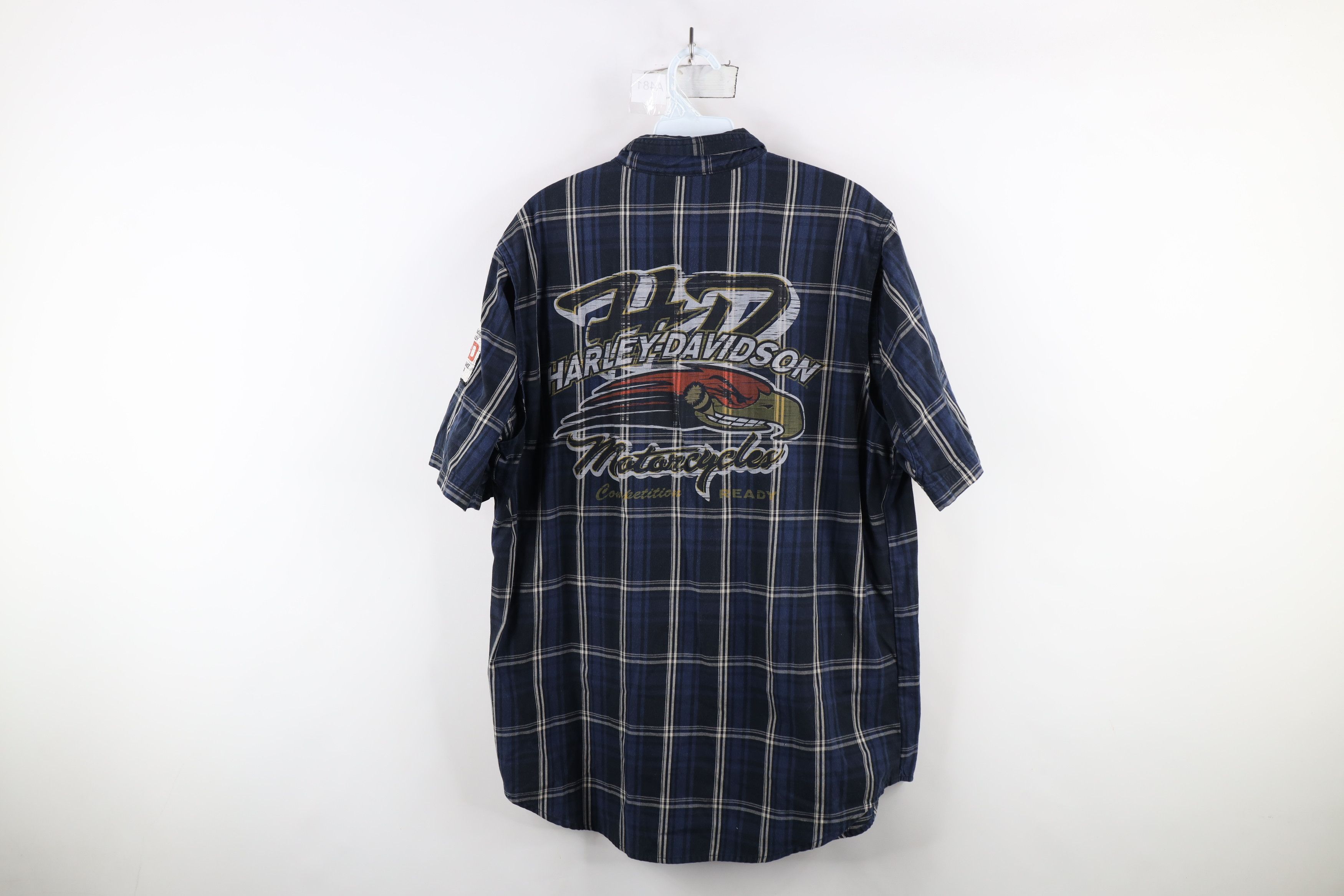 Harley Davidson × Vintage Vintage Y2K Harley Davidson Spell Short Sleeve Button Shirt Size US L / EU 52-54 / 3 - 10 Thumbnail