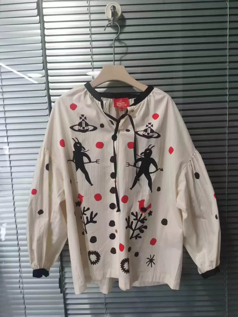 Other Vivienne Westwood Round collar printed casual shirt Size XS / US 0-2 / IT 36-38 - 1 Thumbnail