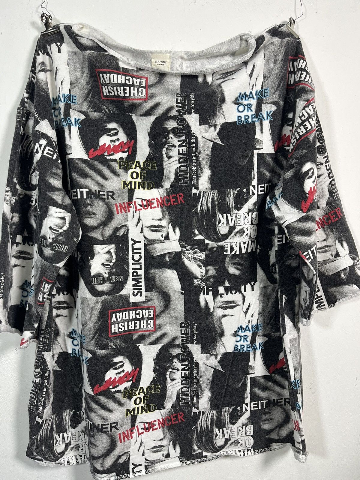 Designer Overprint Browny Vintage Nice Design Size US L / EU 52-54 / 3 - 1 Thumbnail