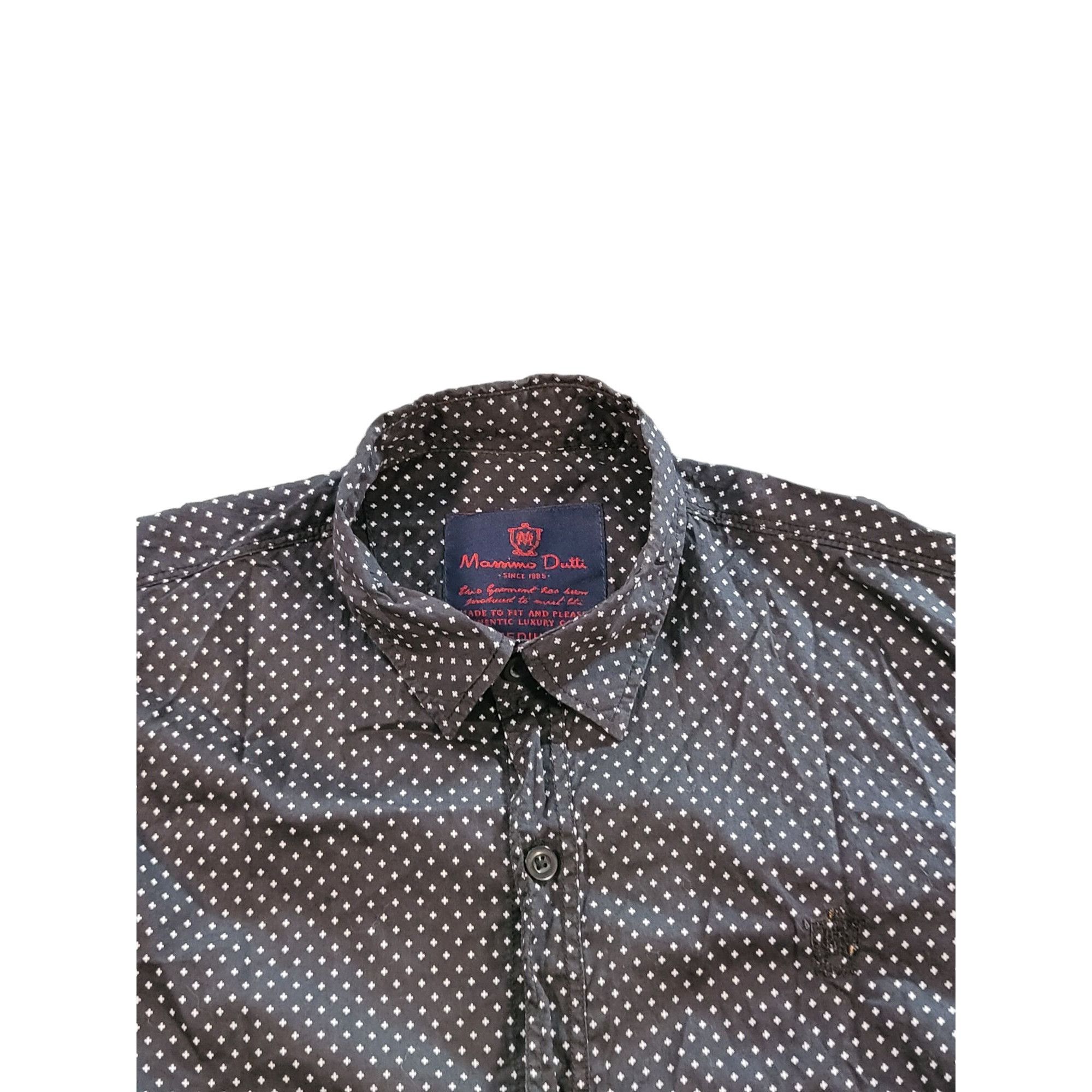 Massimo Dutti Massimo Dutti Button Up Shirt Men Sz M Geographic Print Blac Size US M / EU 48-50 / 2 - 2 Thumbnail