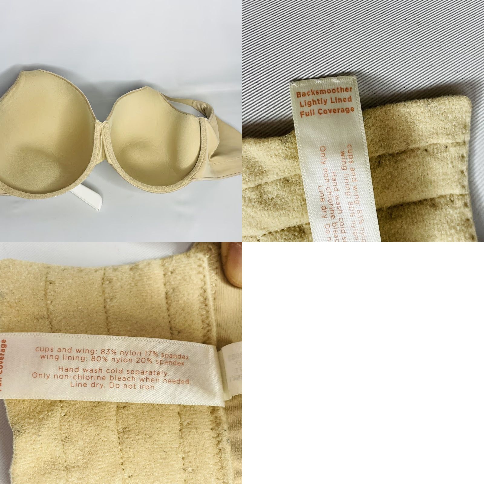 Vintage Cacique Backsmoother Lightly Lined Full Coverage Bra 42H Beige Underwire T-Shirt Bra Women Plus Size Size ONE SIZE - 8 Thumbnail