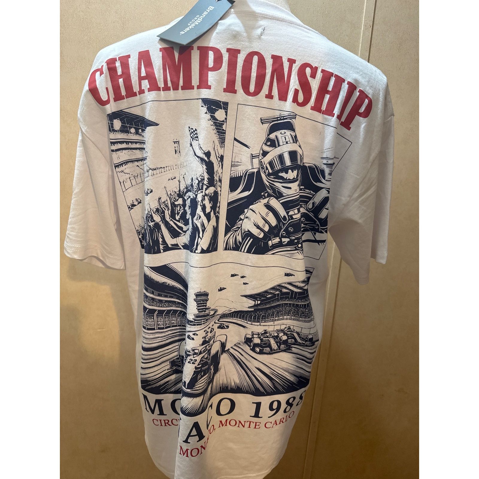 Other BrandMakers Monaco F1 Tee White Red Black Embroidery L Size US L / EU 52-54 / 3 - 3 Thumbnail