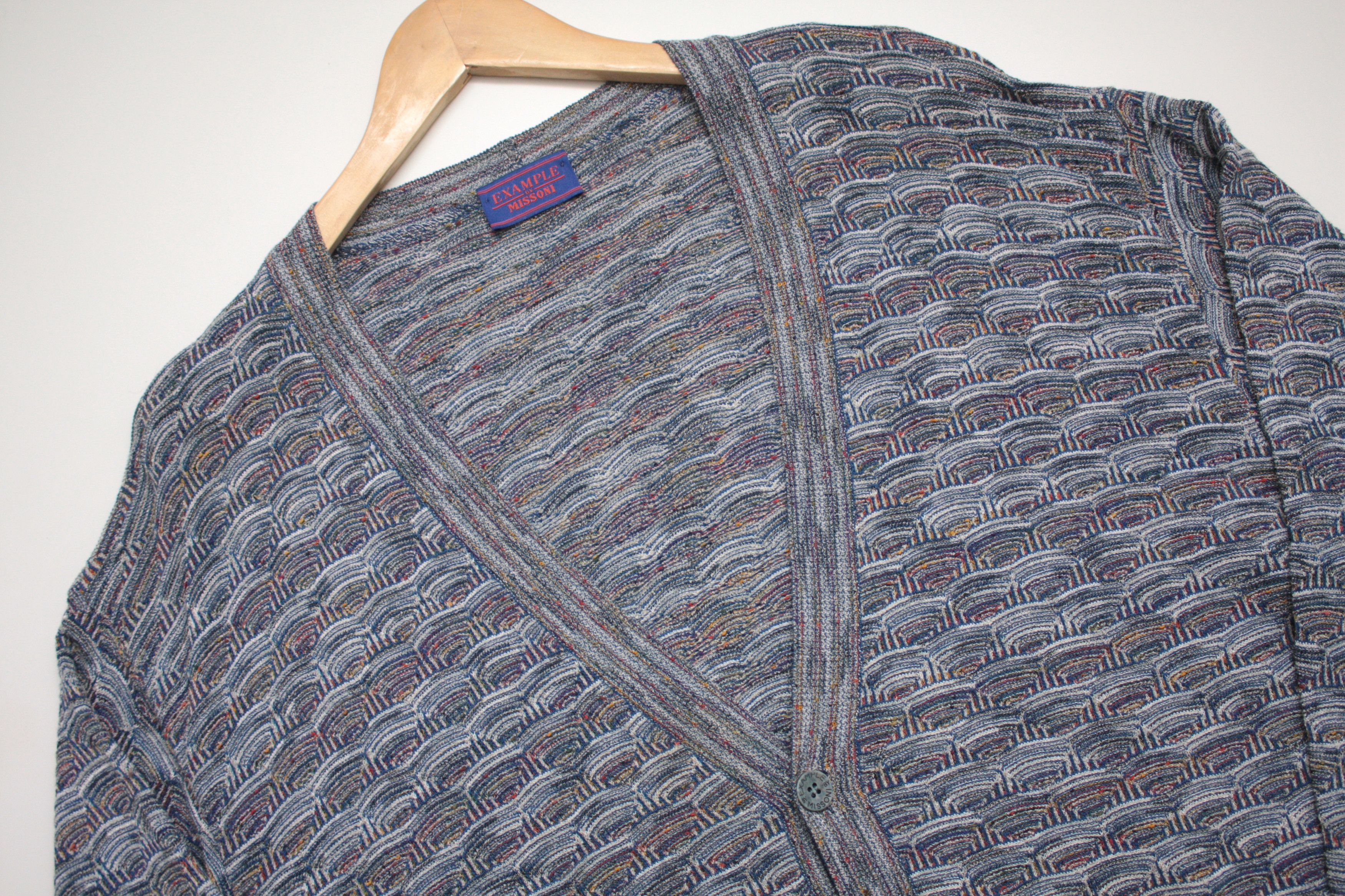Missoni Missoni Example Vintage Cotton Blend Knitted Cardigan L Size US L / EU 52-54 / 3 - 1 Thumbnail