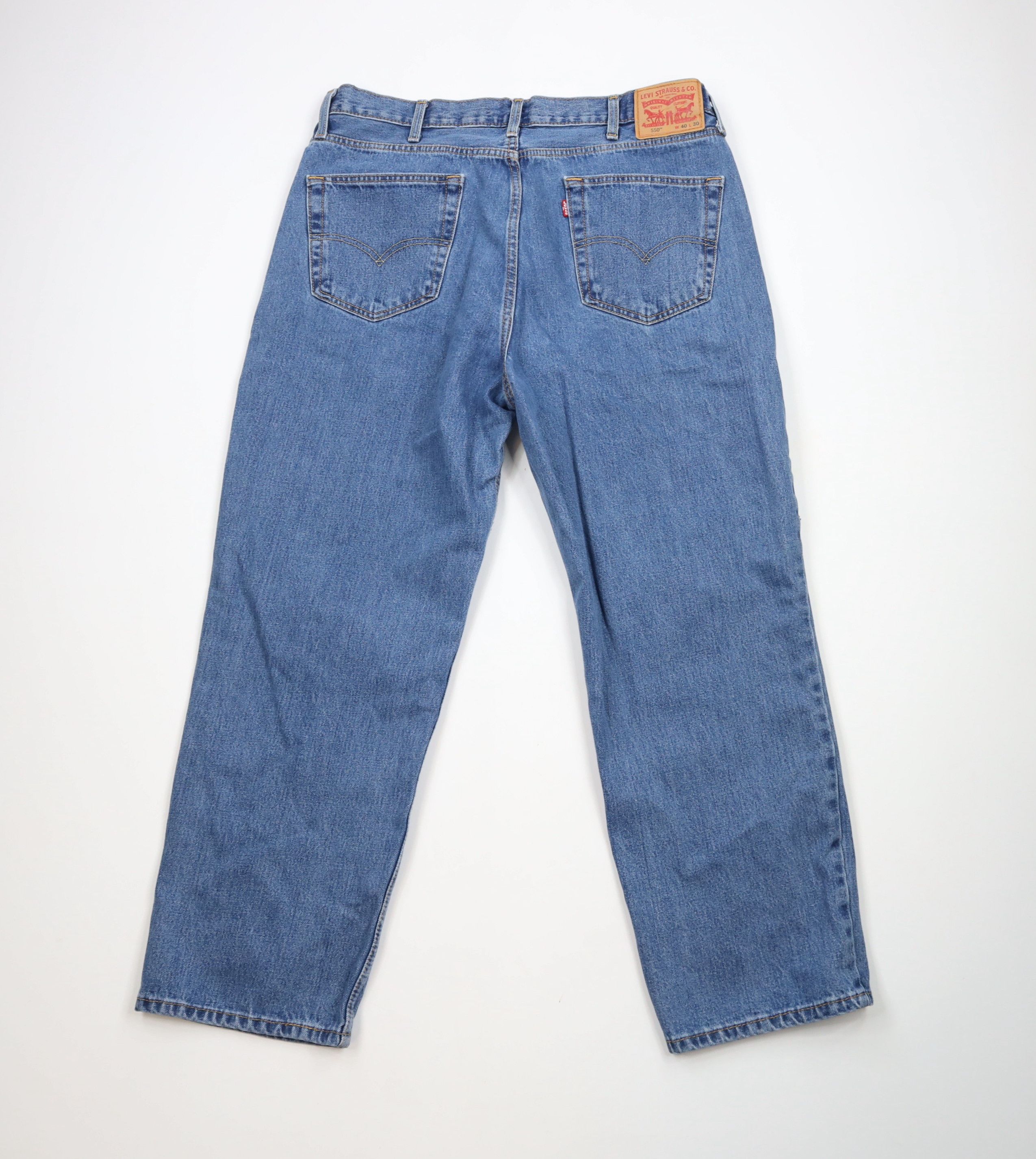 Levi's × Vintage Vintage Y2K Levis 550 Relaxed Tapered Leg Denim Jeans Blue Size US 40 / EU 56 - 10 Thumbnail