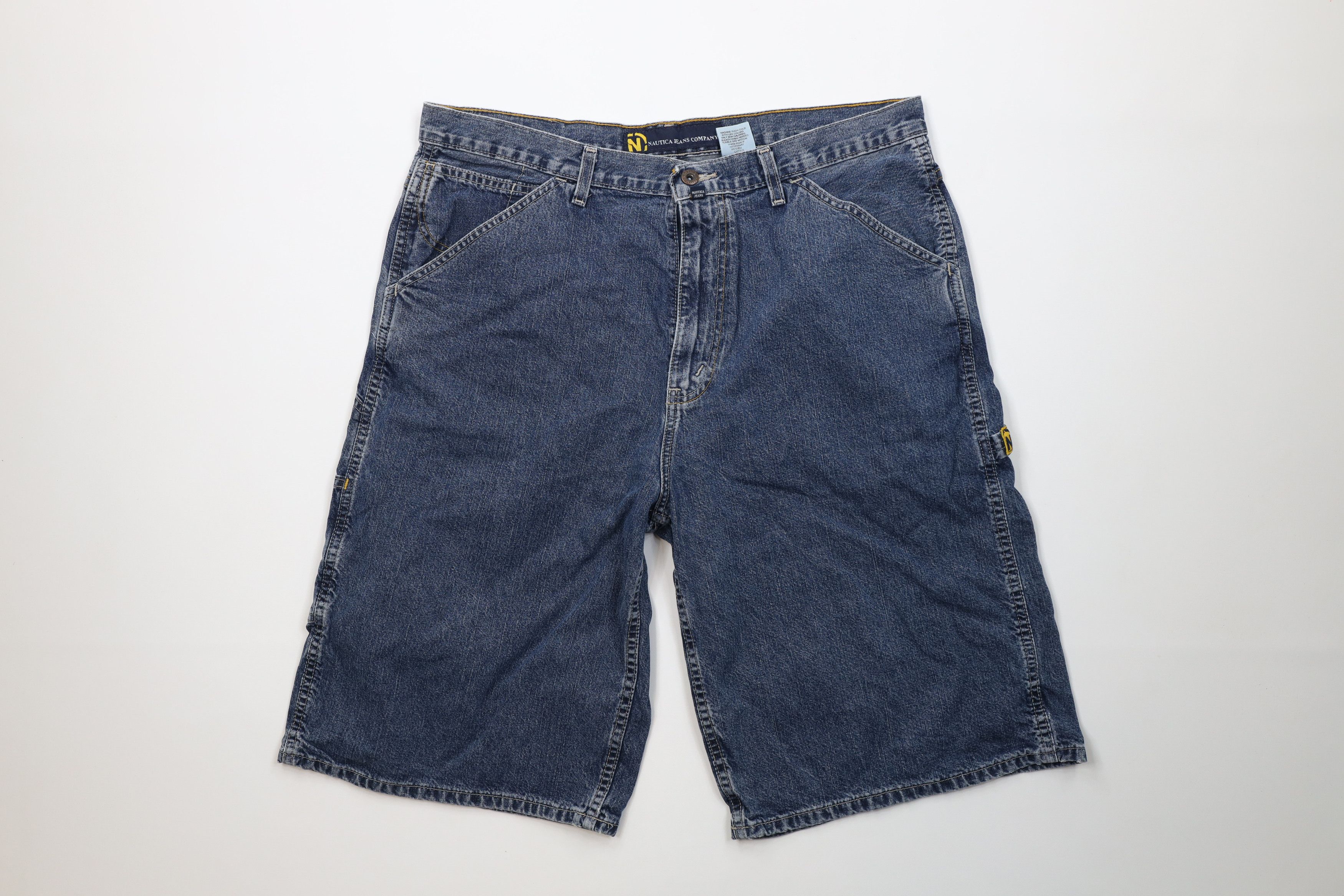 Nautica Vintage 90s Nautica Baggy Fit Dungaree Denim Jean Shorts Size US 36 / EU 52 - 1 Thumbnail
