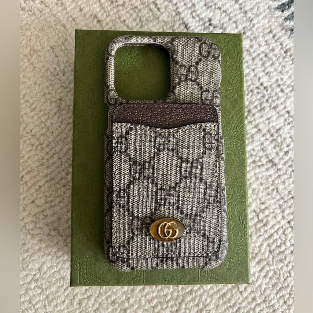 Gucci NEW Gucci Ophidia iPhone 13 Pro Case Detachable Card Holder Size ONE SIZE - 1 Thumbnail