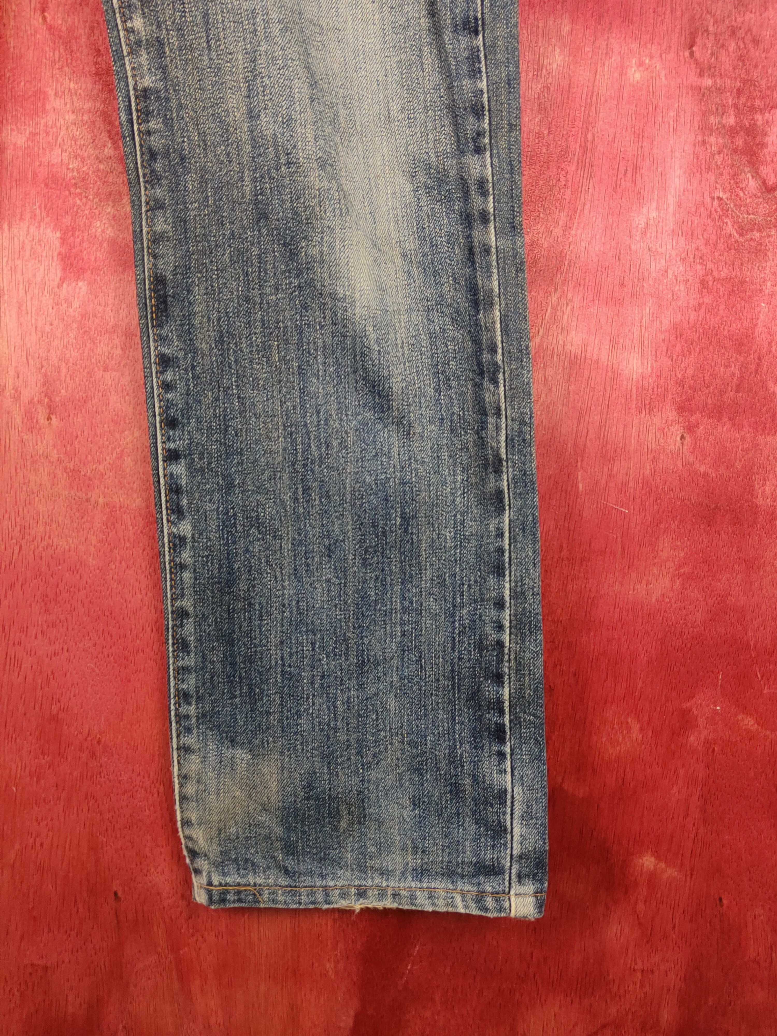 Edwin Edwin Dark Blue Faded Distressed Ripped Jeans #S1640 Size US 28 / EU 44 - 6 Thumbnail