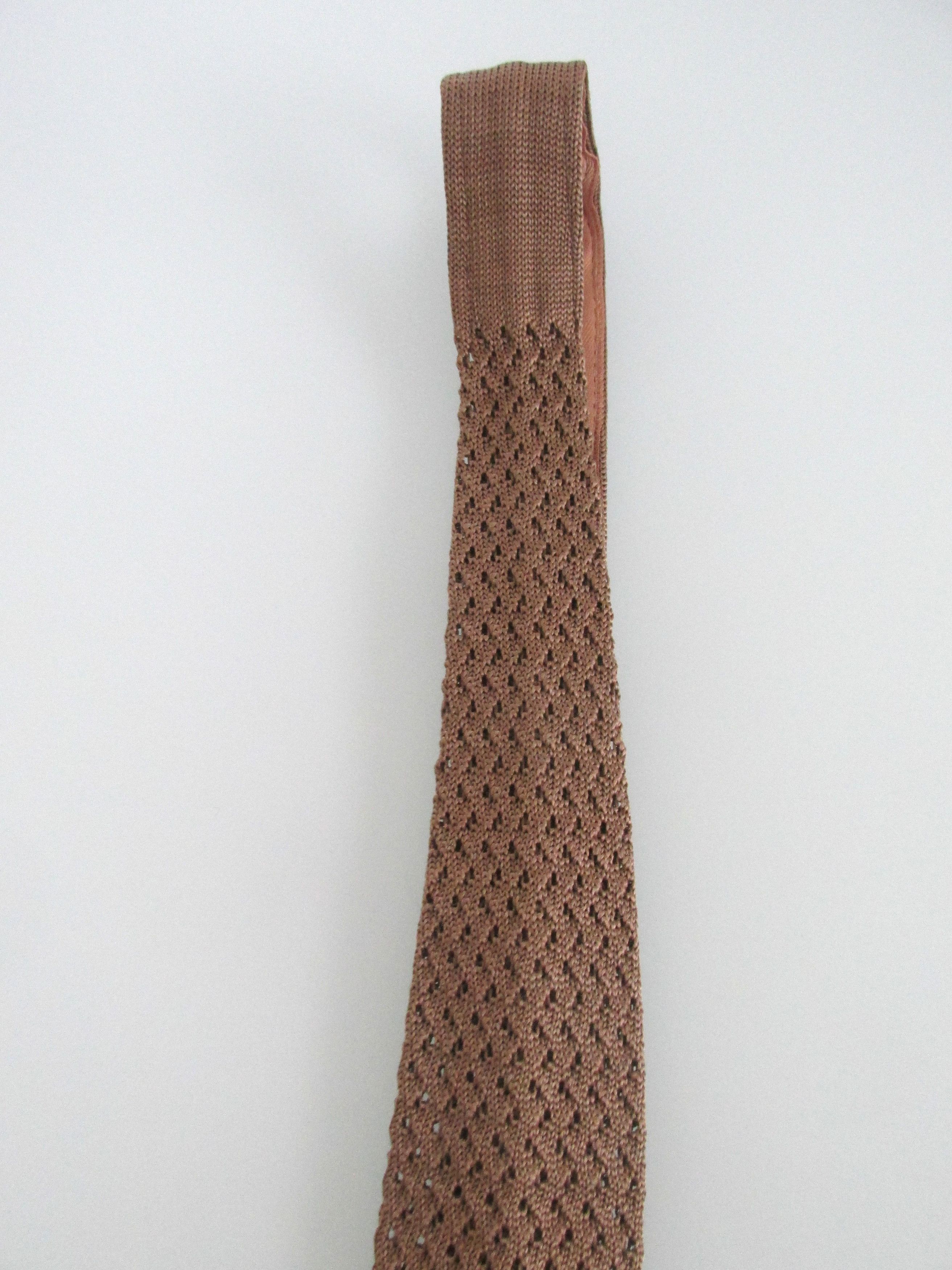 Other Flat/Square Bottom Vintage Men's Knit Tie Size ONE SIZE - 3 Thumbnail