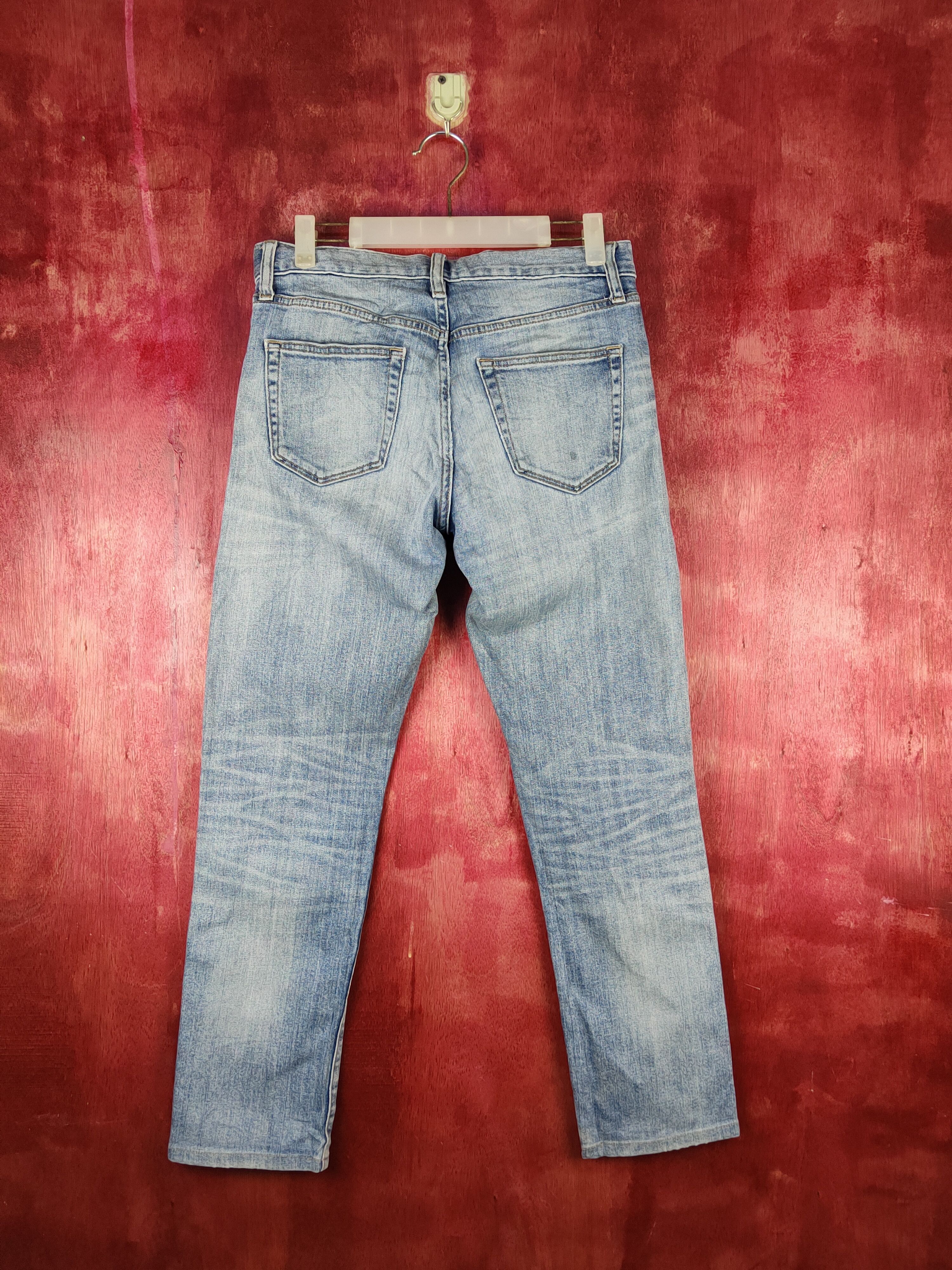 Japanese Brand Uniqlo Blue Distressed Multipocket Denim #S1589 Size US 29 - 8 Thumbnail
