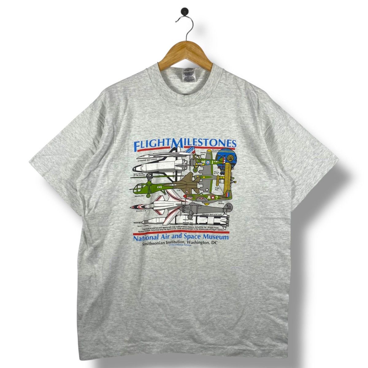 Arts & Science Vintage Smithsonian Institution Flight Milestones Tee Shirt Size US XL / EU 56 / 4 - 1 Thumbnail