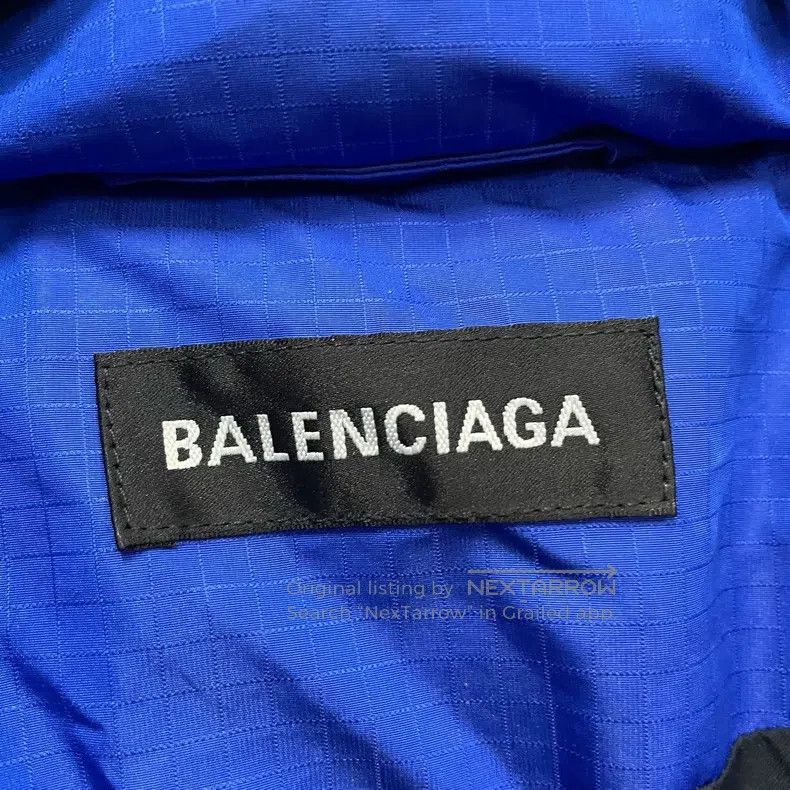 Balenciaga Balenciaga Blue Printed Logo Down Jacket Size US S / EU 44-46 / 1 - 4 Thumbnail