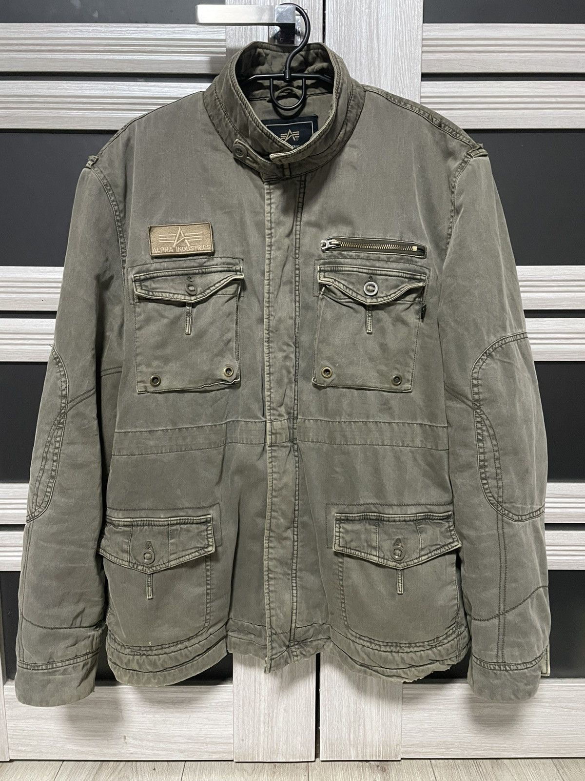 Alpha Industries × Vintage Vintage 90s Alpha Industries Sherpa Lined Field Jacket USA Size US XL / EU 56 / 4 - 1 Thumbnail