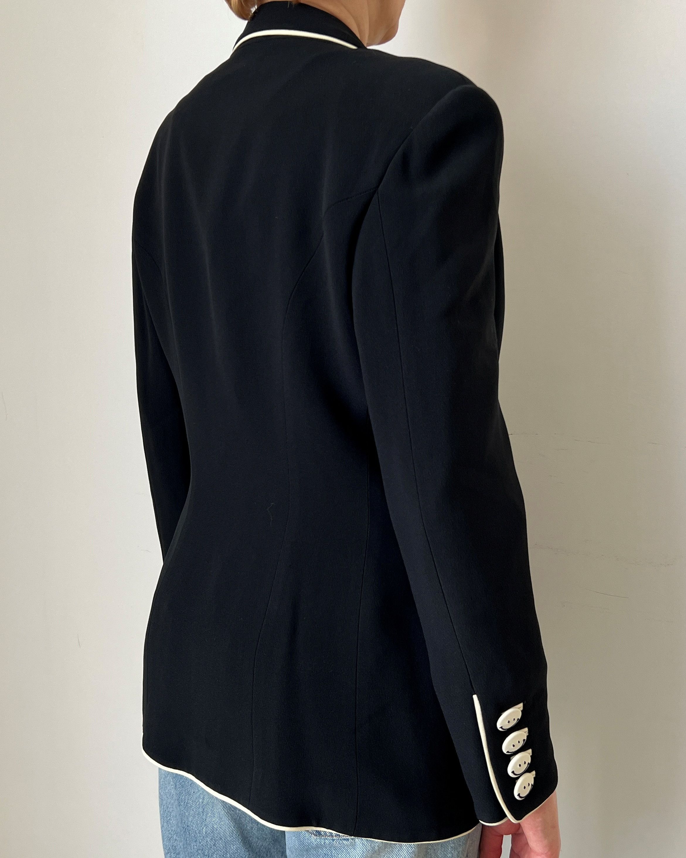 Moschino MOSCHINO COUTURE! VINTAGE Y2K SMILEY BLAZER JACKET Size L / US 10 / IT 46 - 5 Thumbnail