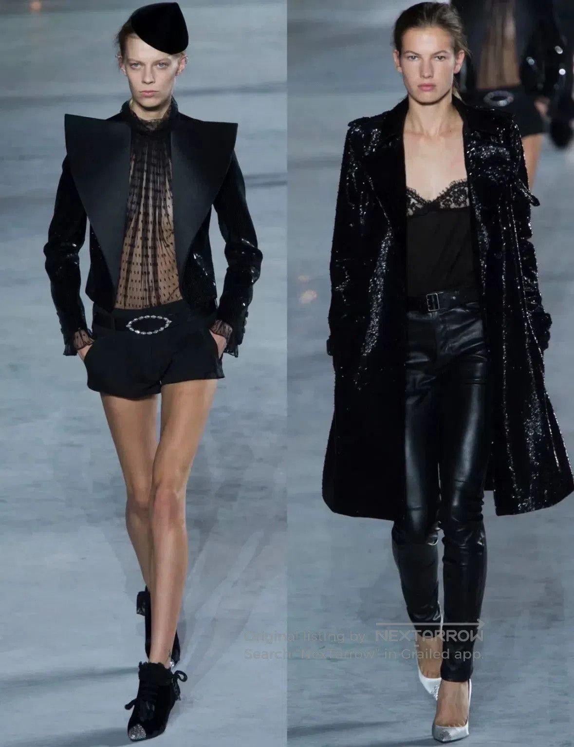 Saint Laurent Paris Saint Laurent YSL 2018 Runway Lace Ribbon Heels. Size US 5 / IT 35 - 8 Thumbnail