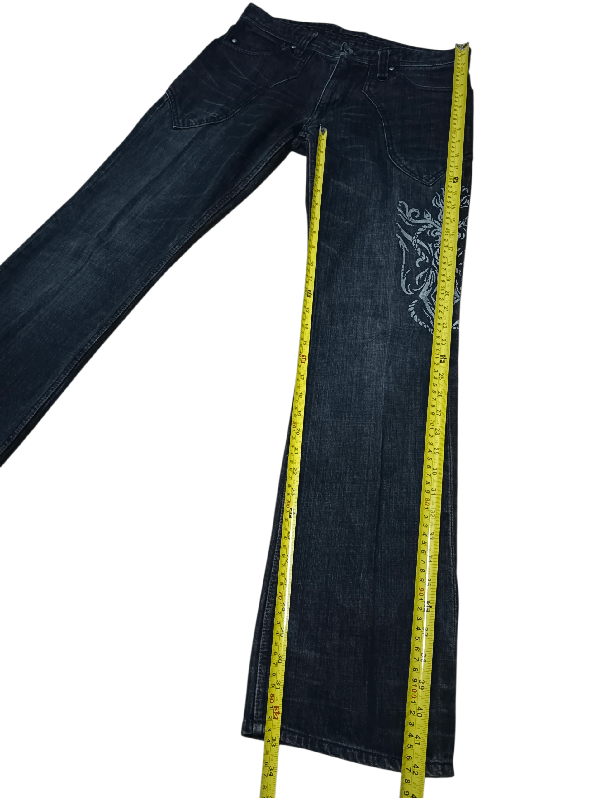 Nicole Club Nicole Club Affliction Tribal Tattoo Minimalist Flare Denim Size US 32 / EU 48 - 16 Thumbnail