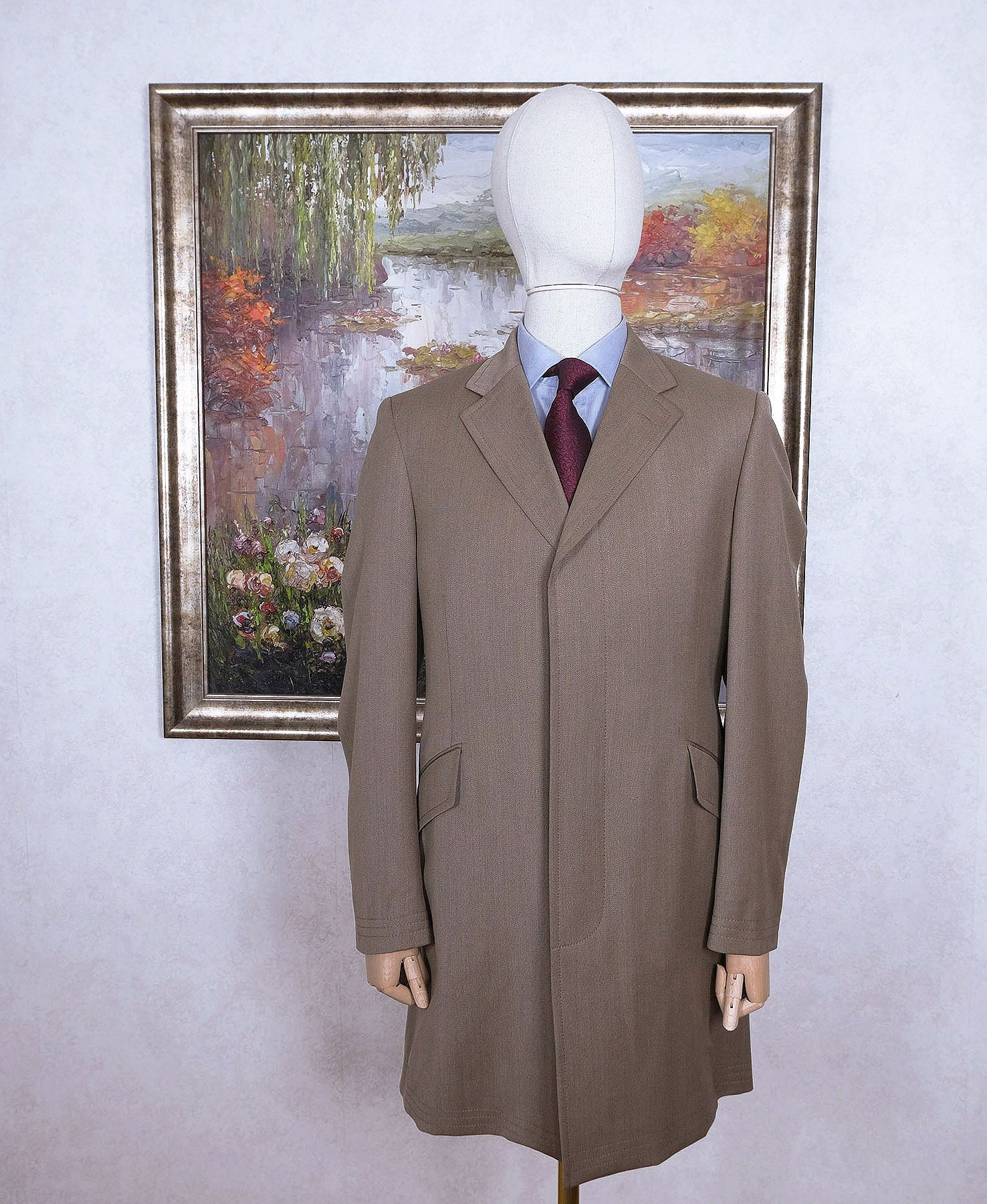 Gieves & Hawkes Gieves & Hawkes, Light wool Covert Coat, Size 40, RRP 1764 e Size US M / EU 48-50 / 2 - 1 Thumbnail