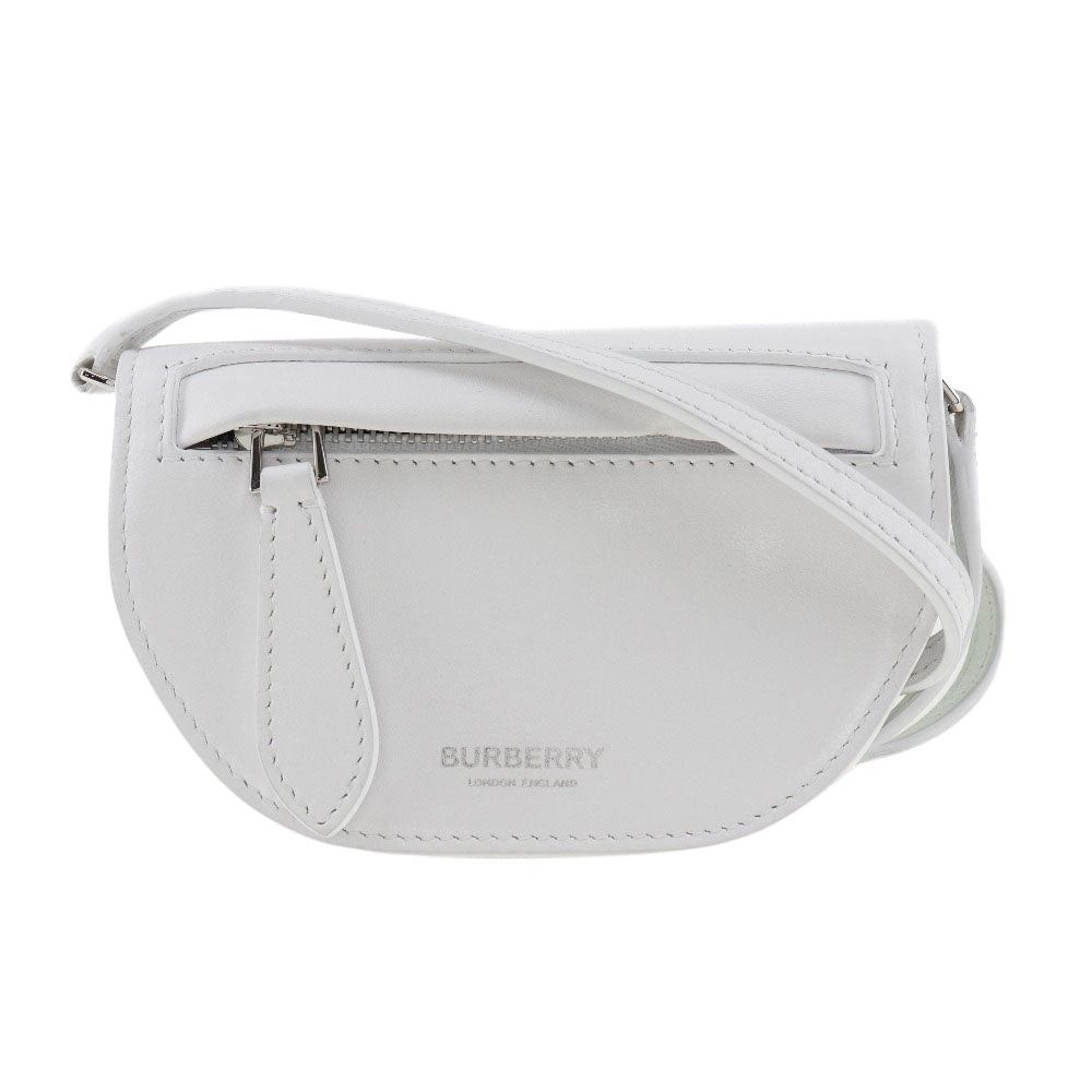 Burberry Olympia White Leather Shoulder Bag (Pre-Owned) Size ONE SIZE - 1 Thumbnail