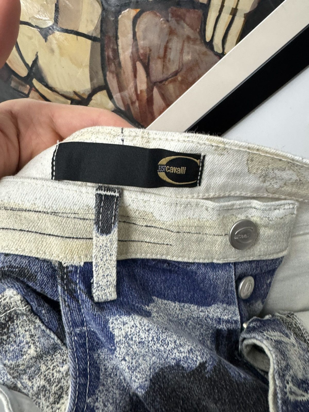 Just Cavalli Just Cavalli Vintage Y2k Napoleon Printed Denim Jeans Pants Size US 32 / EU 48 - 6 Thumbnail