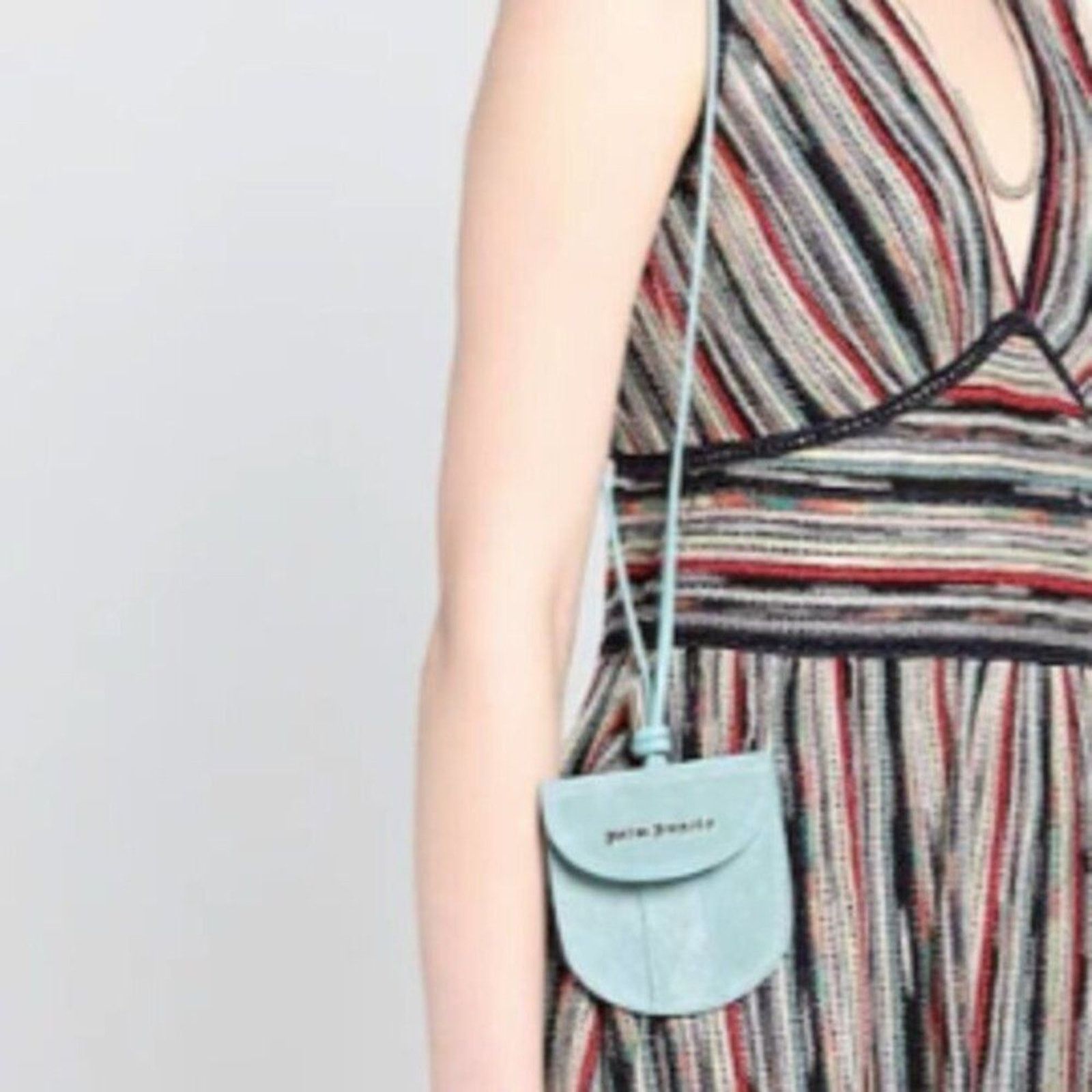 Palm Angels Palm Angles small suede cross body bag turquoise Size ONE SIZE - 3 Thumbnail