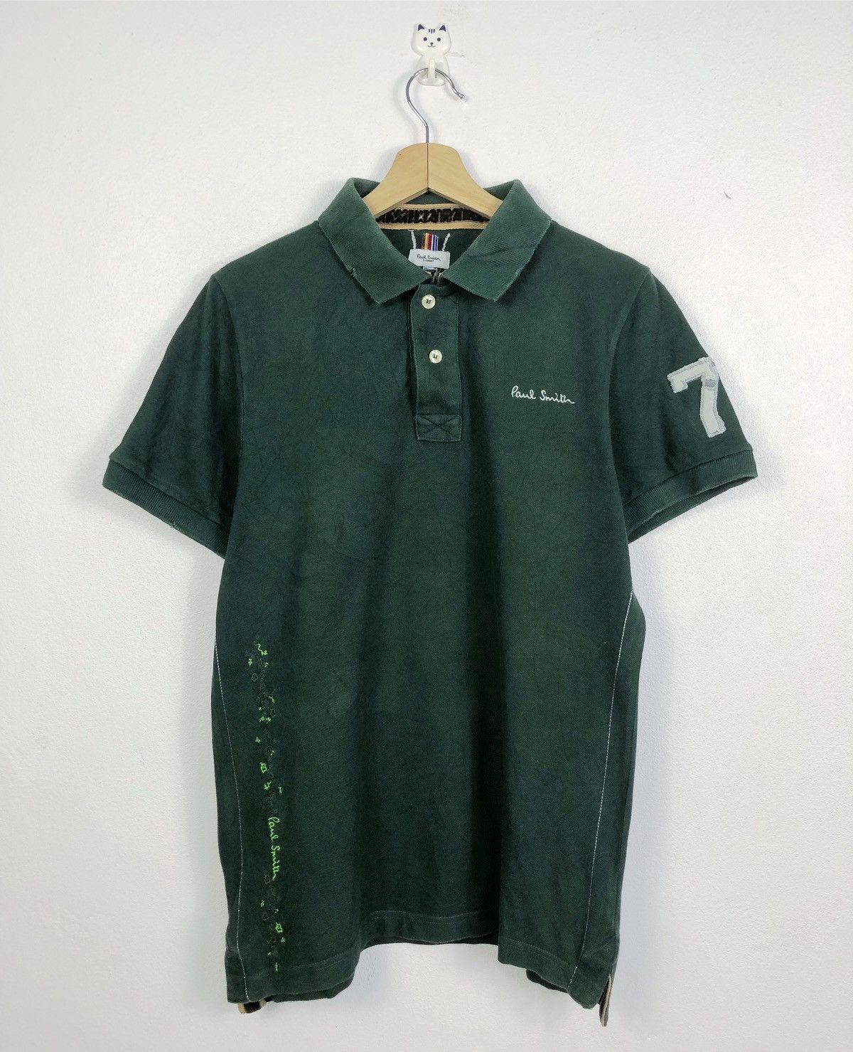image of Paul Smith Embroidered Polo Tee in Green, Men's (Size Large)