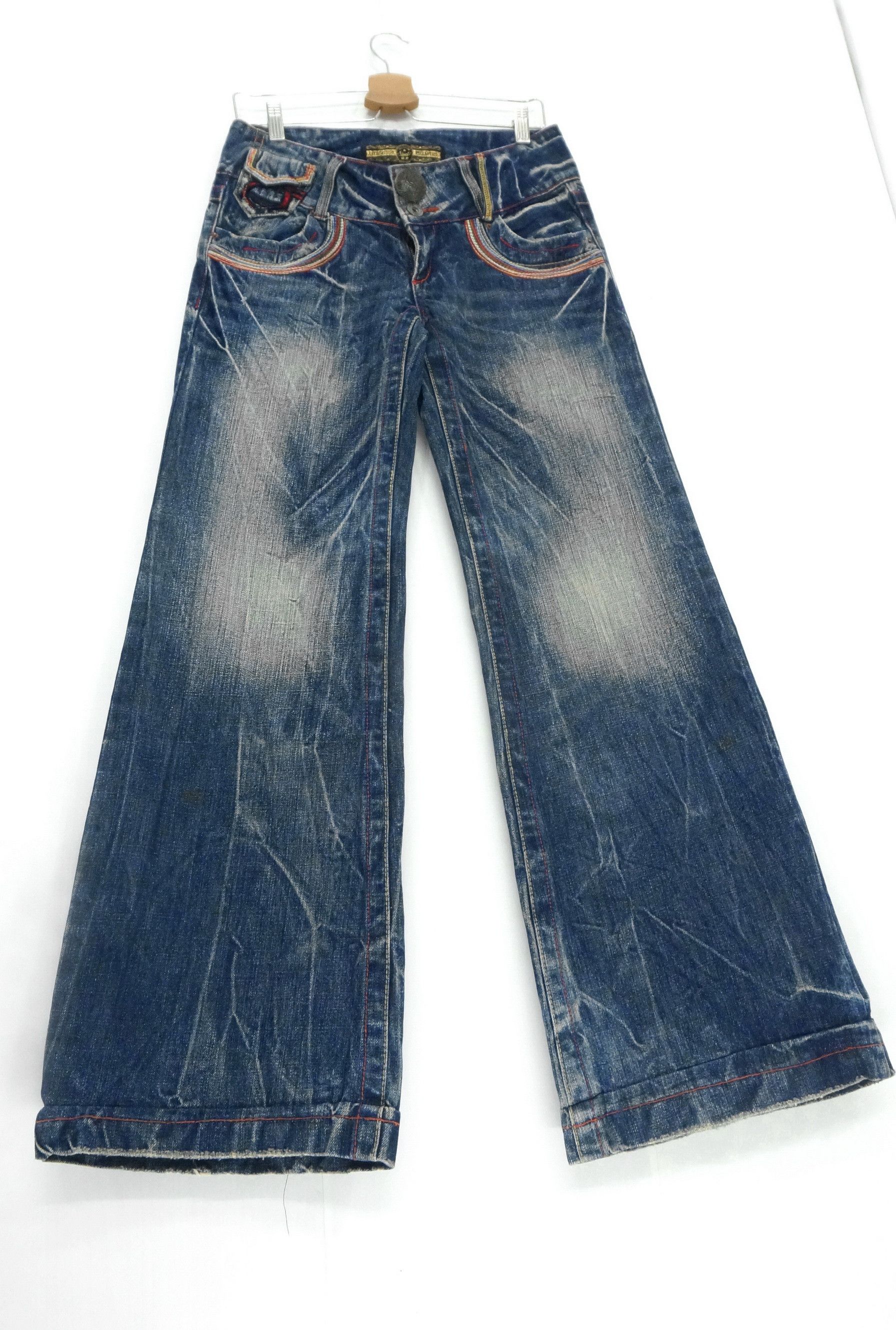 Japanese Brand Red Pepper Wide Leg Lowrise Jeans Size US 29 - 2 Thumbnail