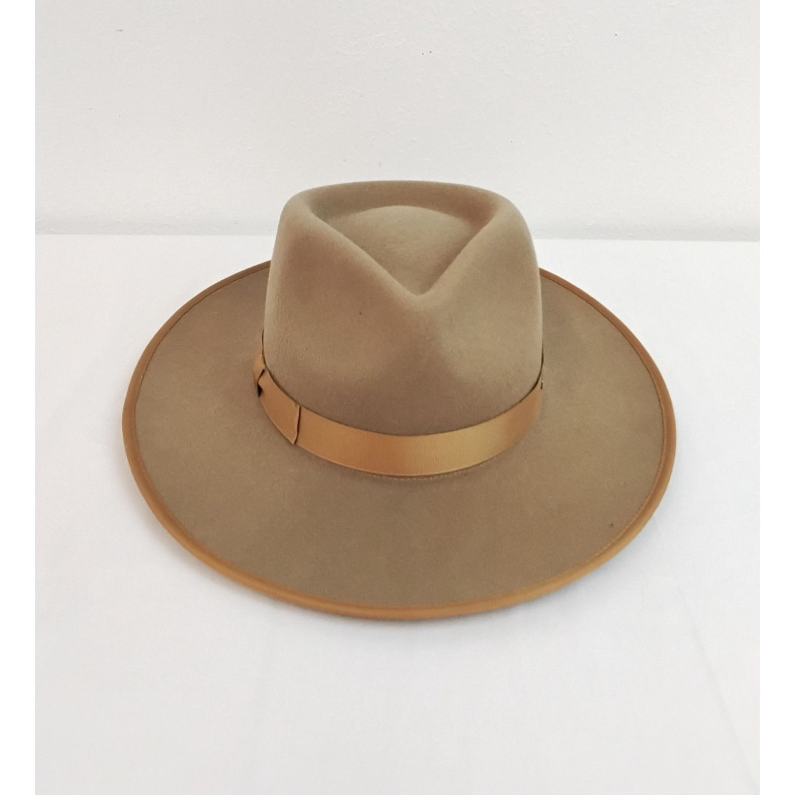Other Gigi Pip Wide Fedora Hat Women's 59 Beige Australian Wool Size ONE SIZE - 5 Thumbnail