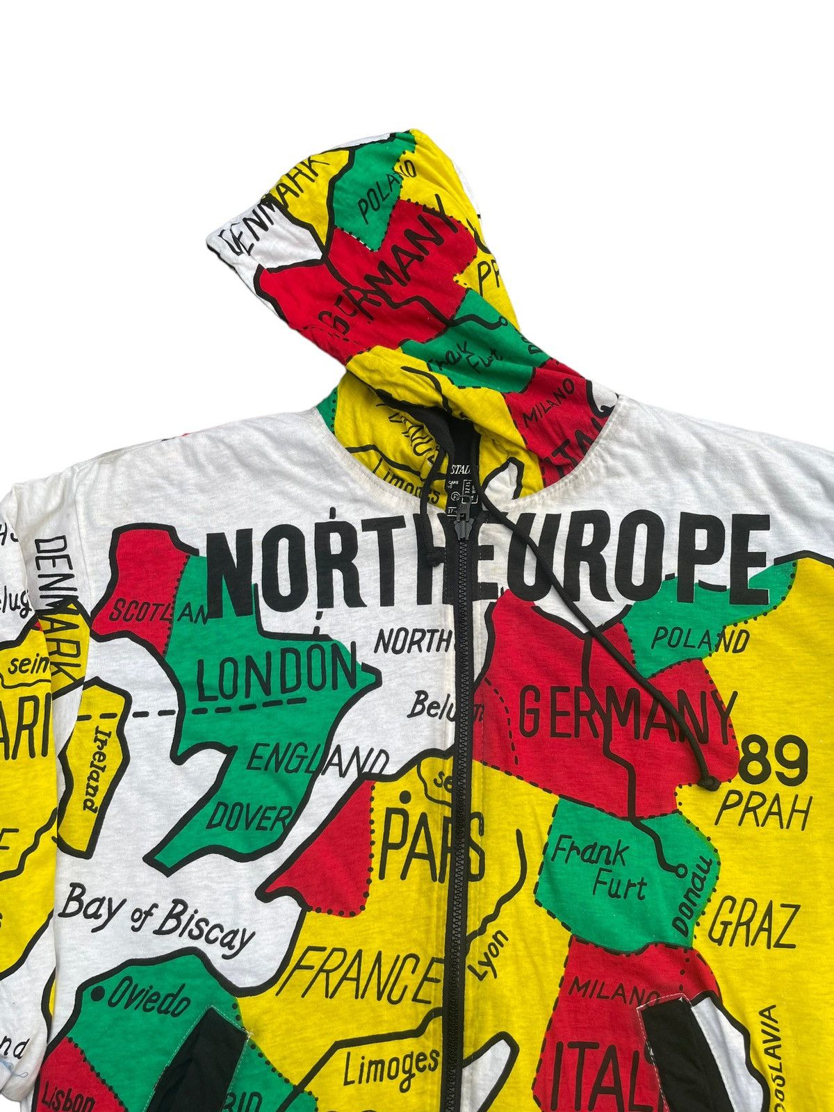 Japanese Brand F.U.Stadio Europe Map Design Hoodie Size US M / EU 48-50 / 2 - 3 Thumbnail