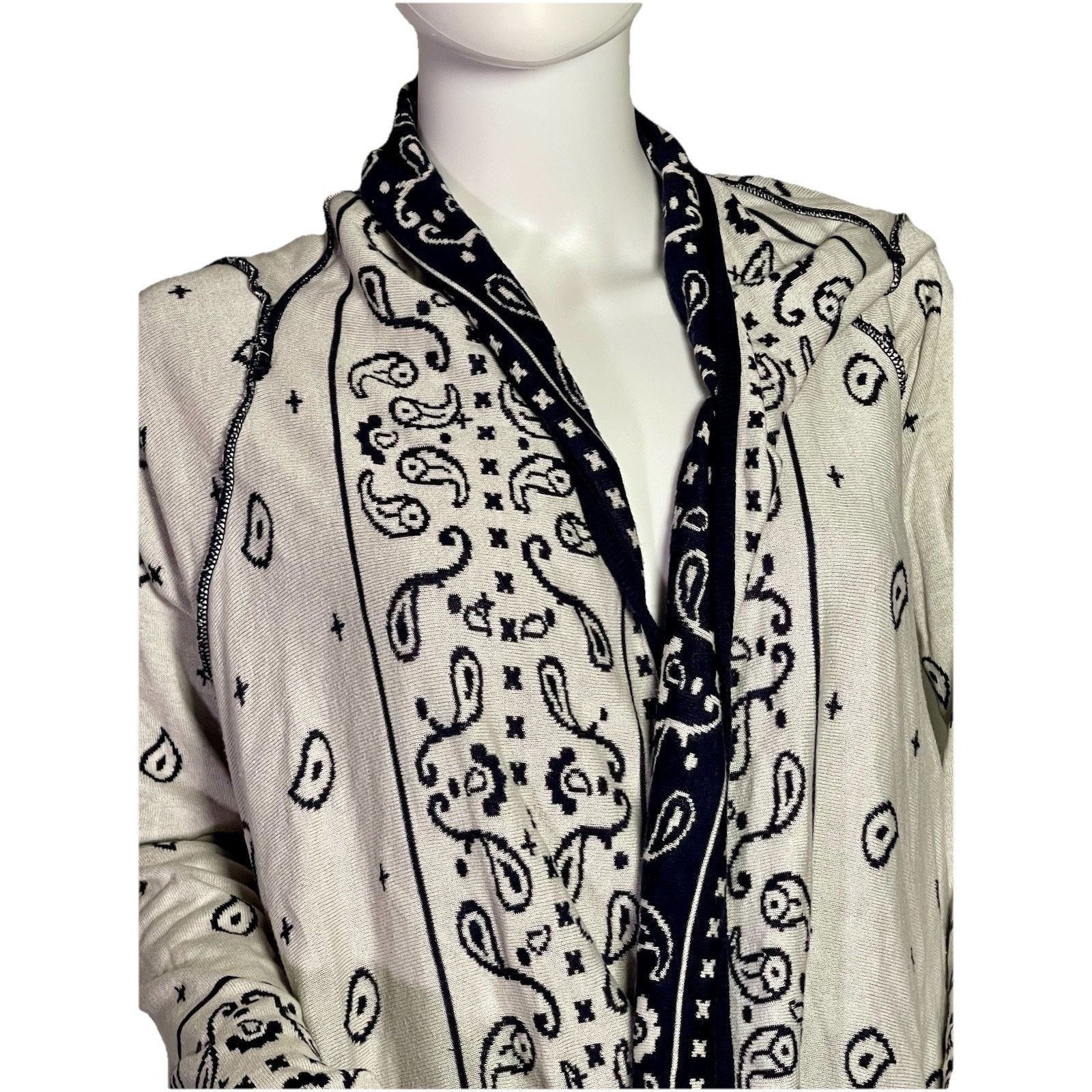 H&M H&M Reversible Open Navy and White Cardigan Size M / US 6-8 / IT 42-44 - 7 Thumbnail